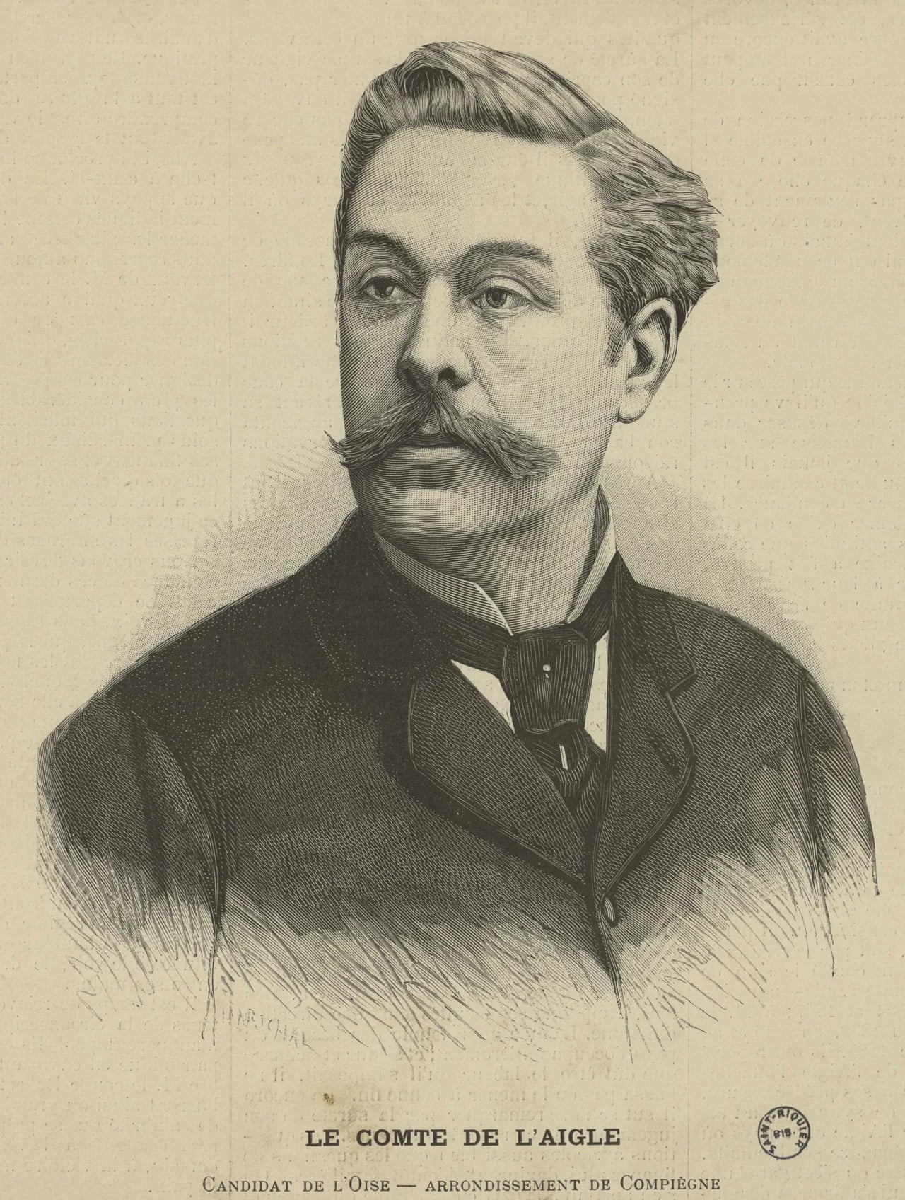 Porträt von Robert des Acres de L'Aigle (1843–1931) – Gedenkseite