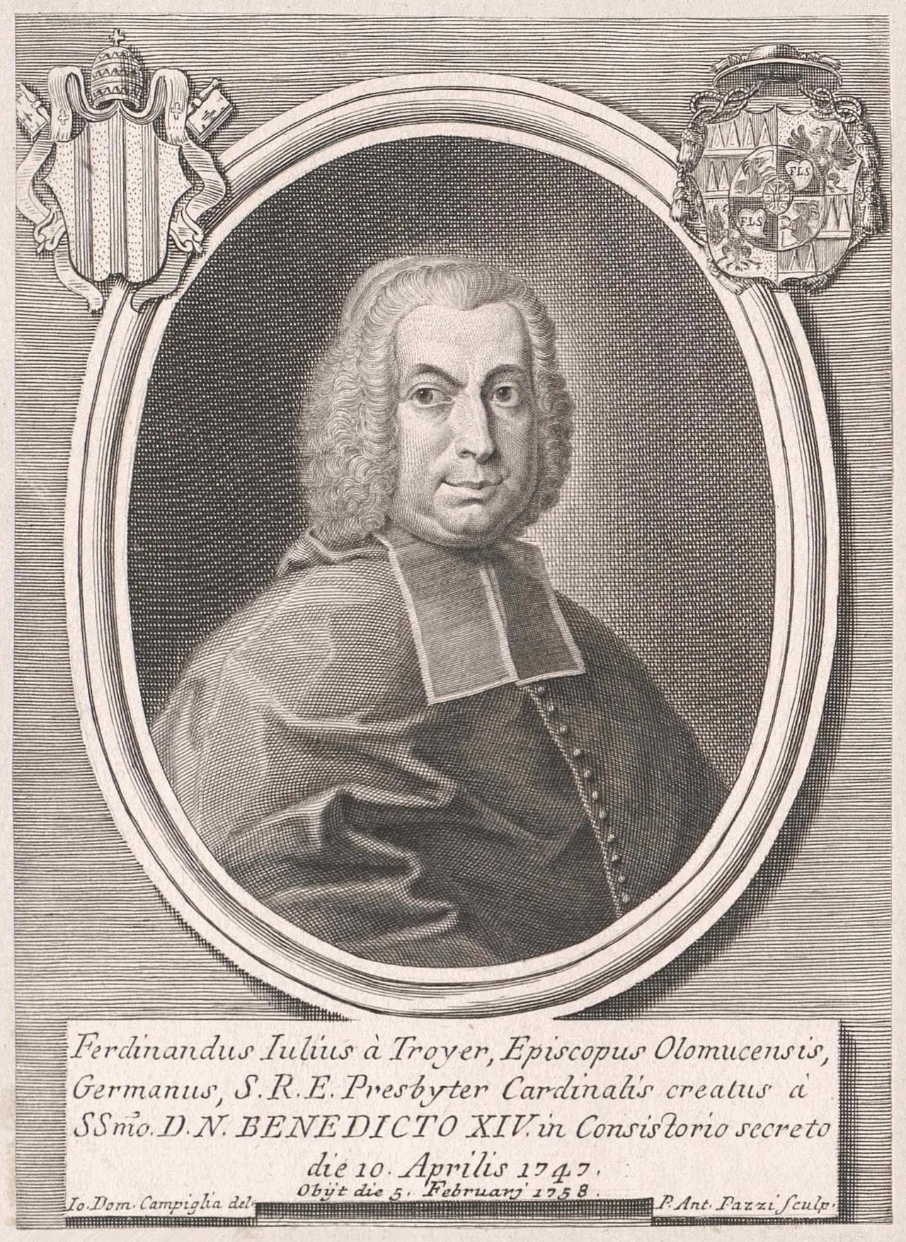 Portrait of Ferdinand Julius von Troyer (1698–1758) – memorial page