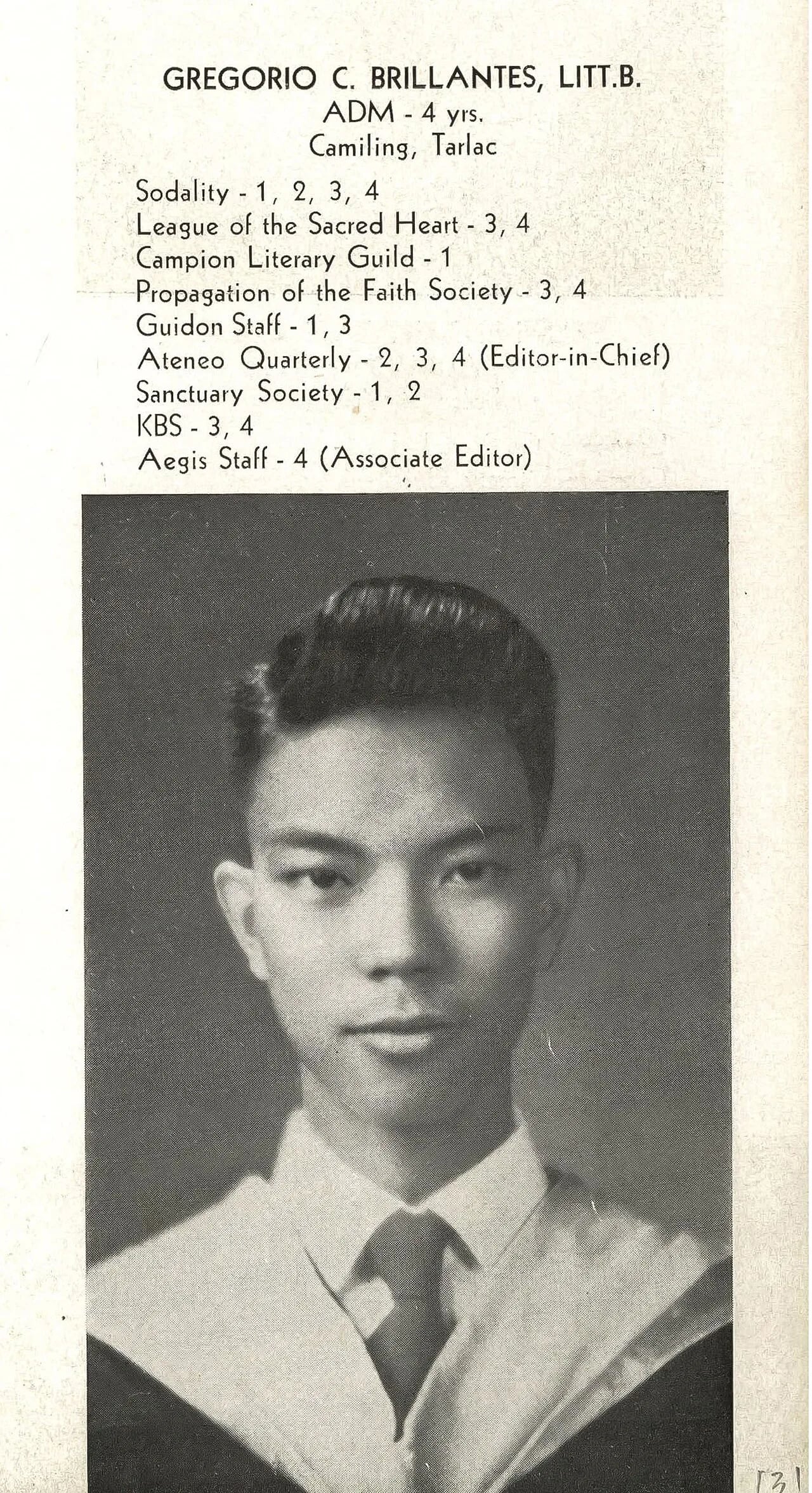 Portrait of Gregorio C. Brillantes (1932–2025) – memorial page