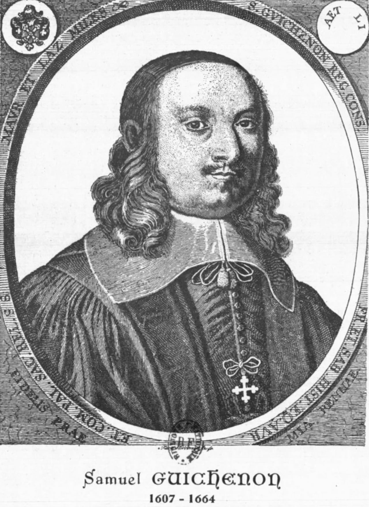 Porträt von Samuel Guichenon (1607–1664) – Gedenkseite