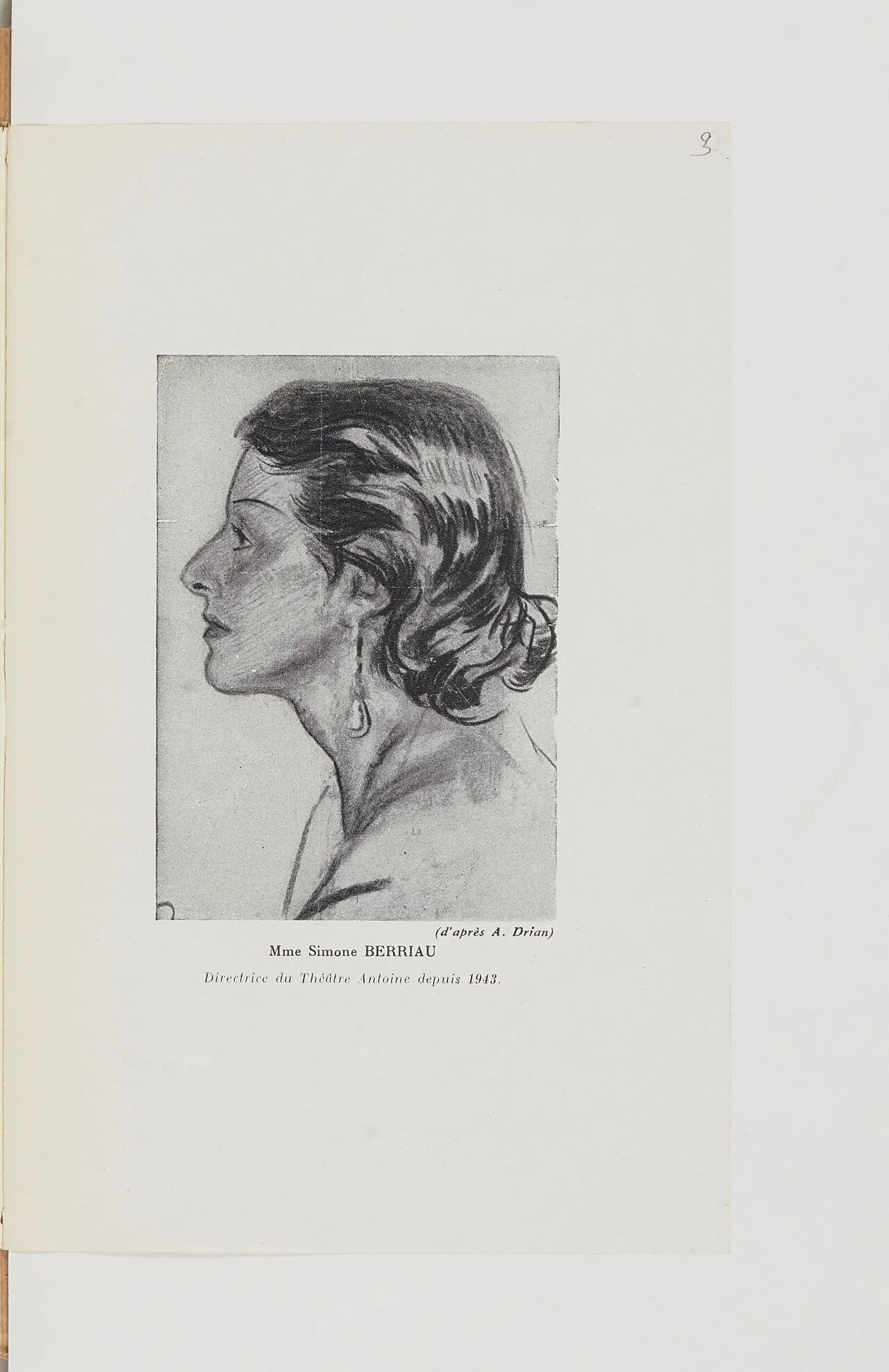 Portrait of Simone Berriau (1896–1984) – memorial page