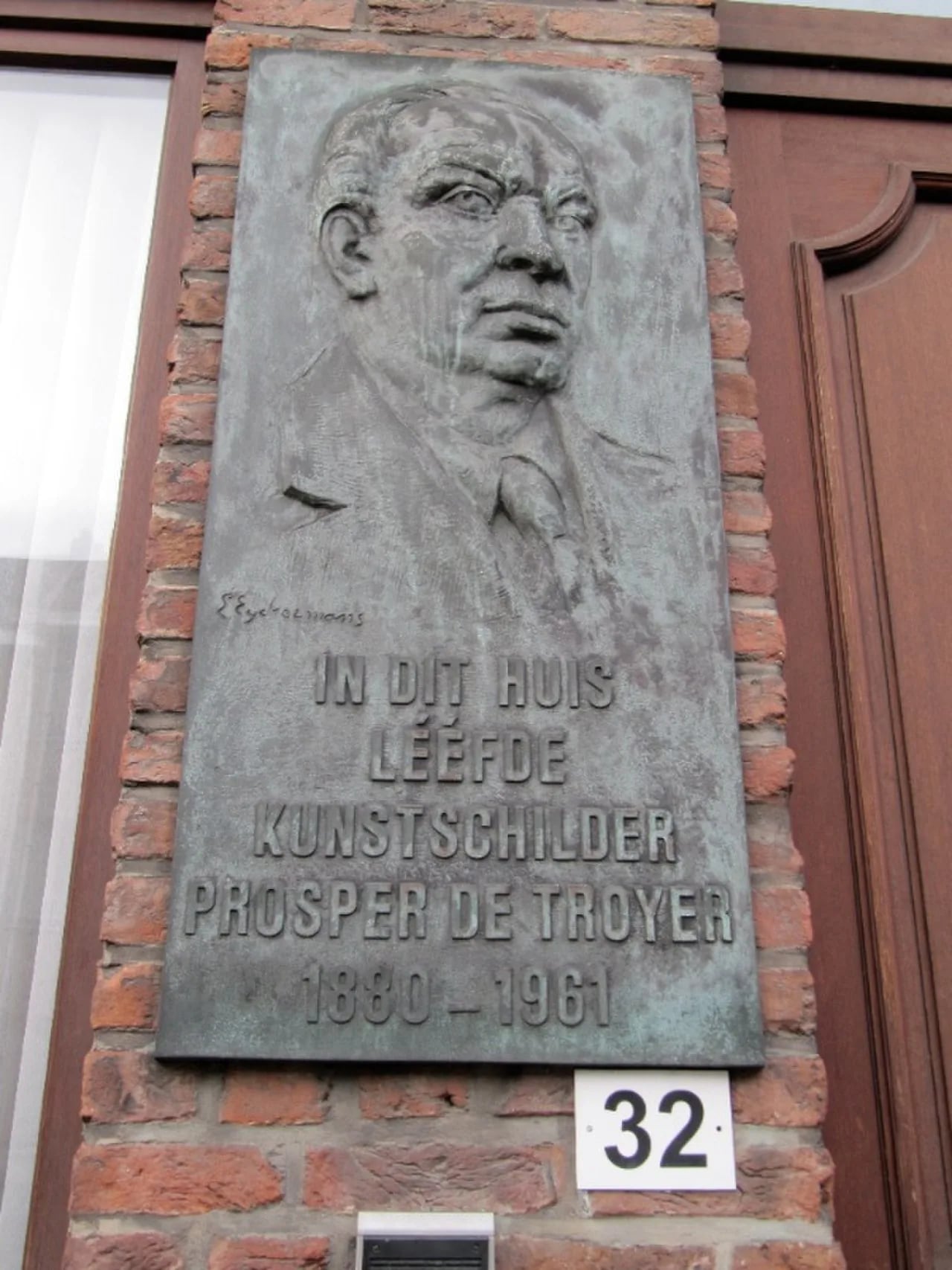 Porträt von Prosper De Troyer (1880–1961) – Gedenkseite