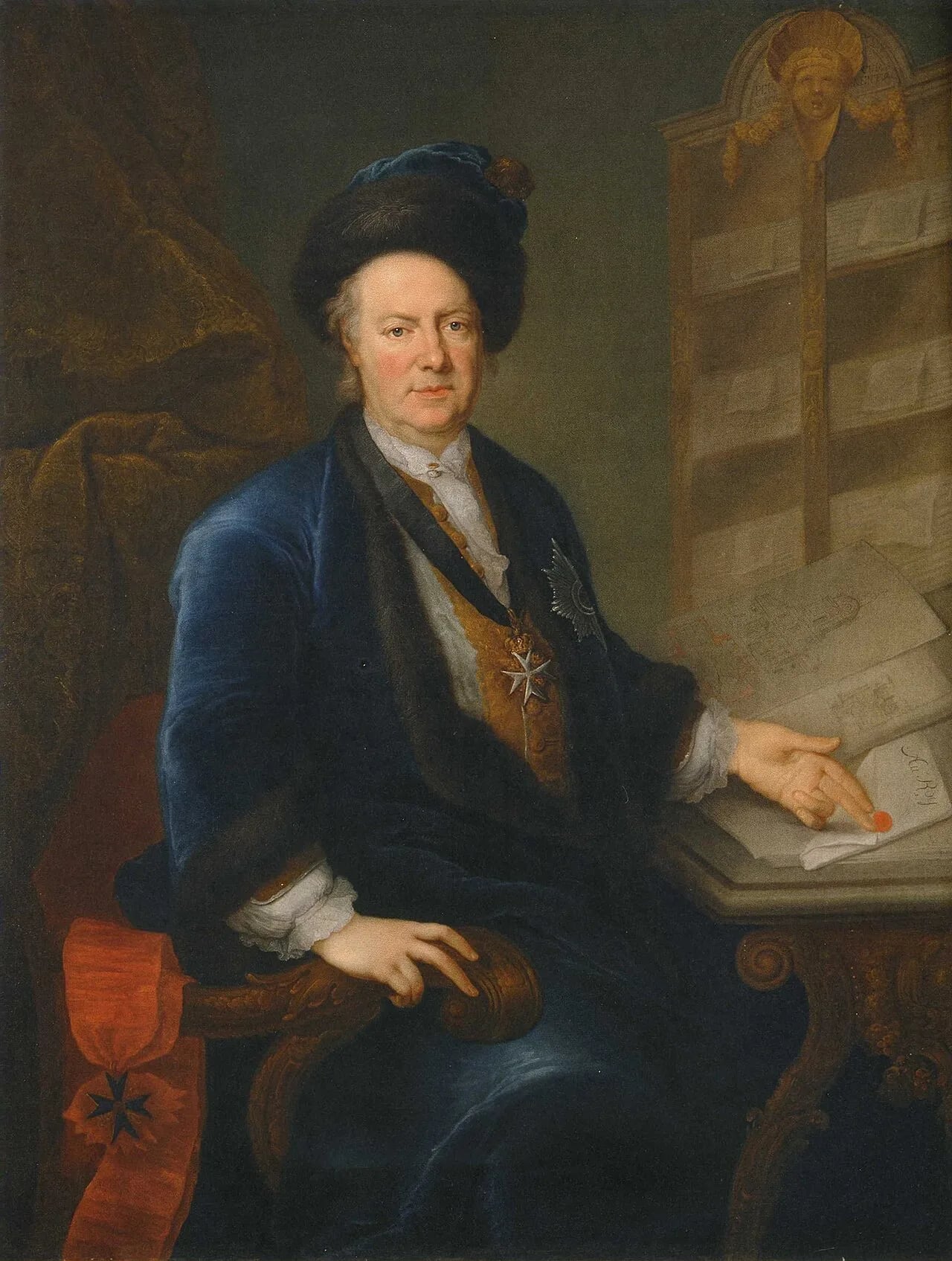 Porträt von Adam Otto von Viereck (1684–1758) – Gedenkseite