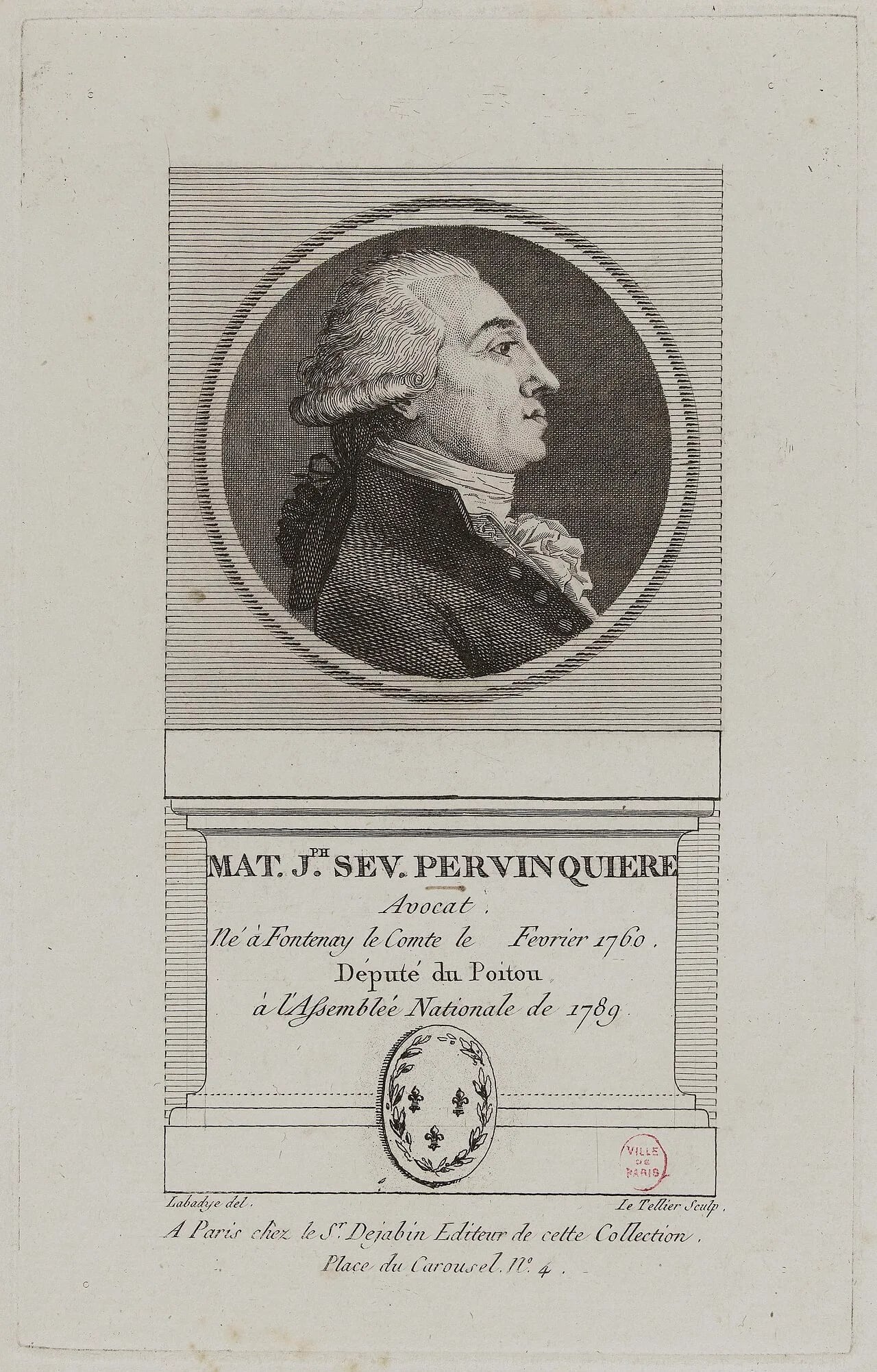 Portrait of Séverin Pervinquière (1760–1828) – memorial page