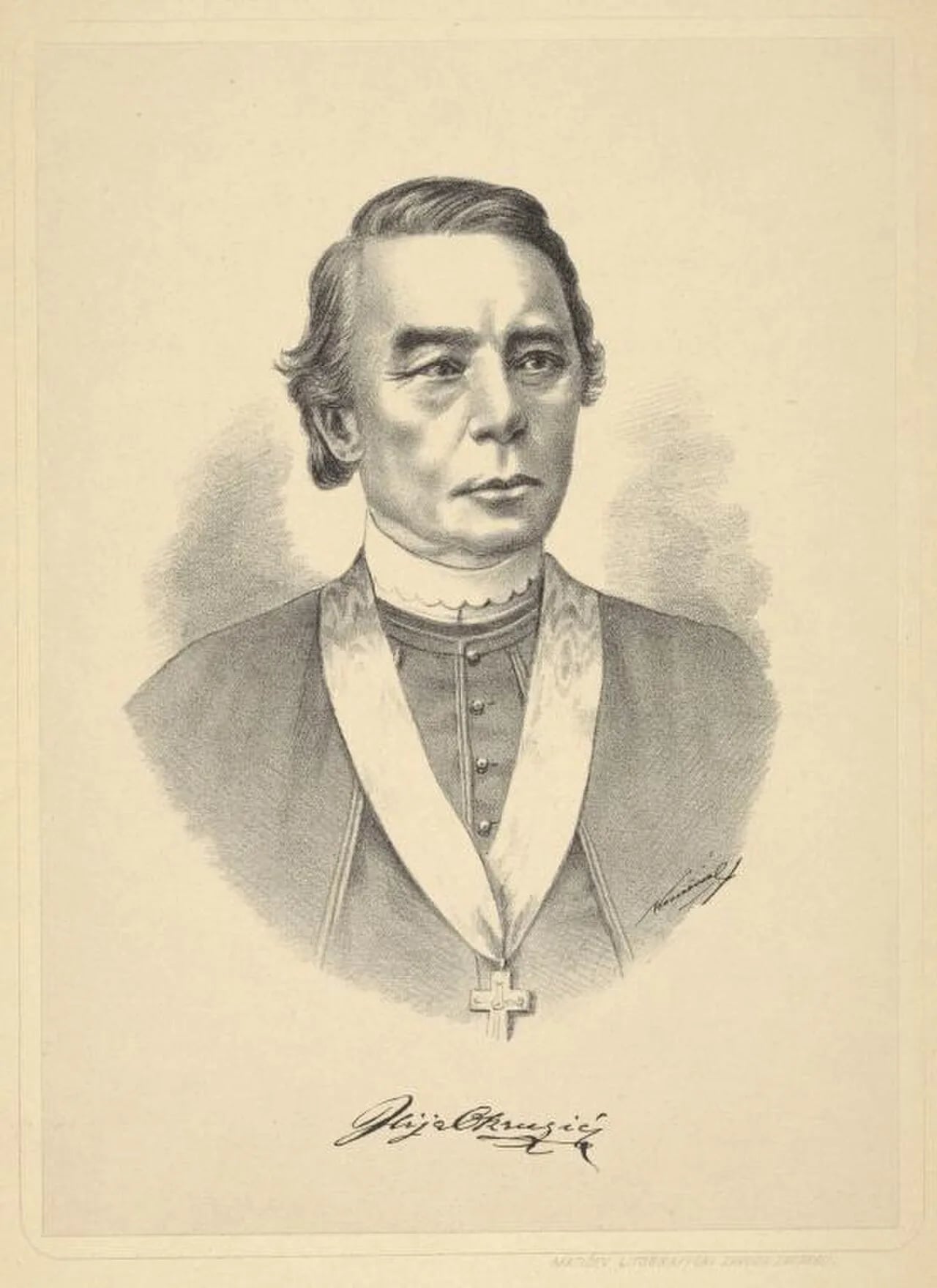 Porträt von Ilija Okrugić (1827–1897) – Gedenkseite