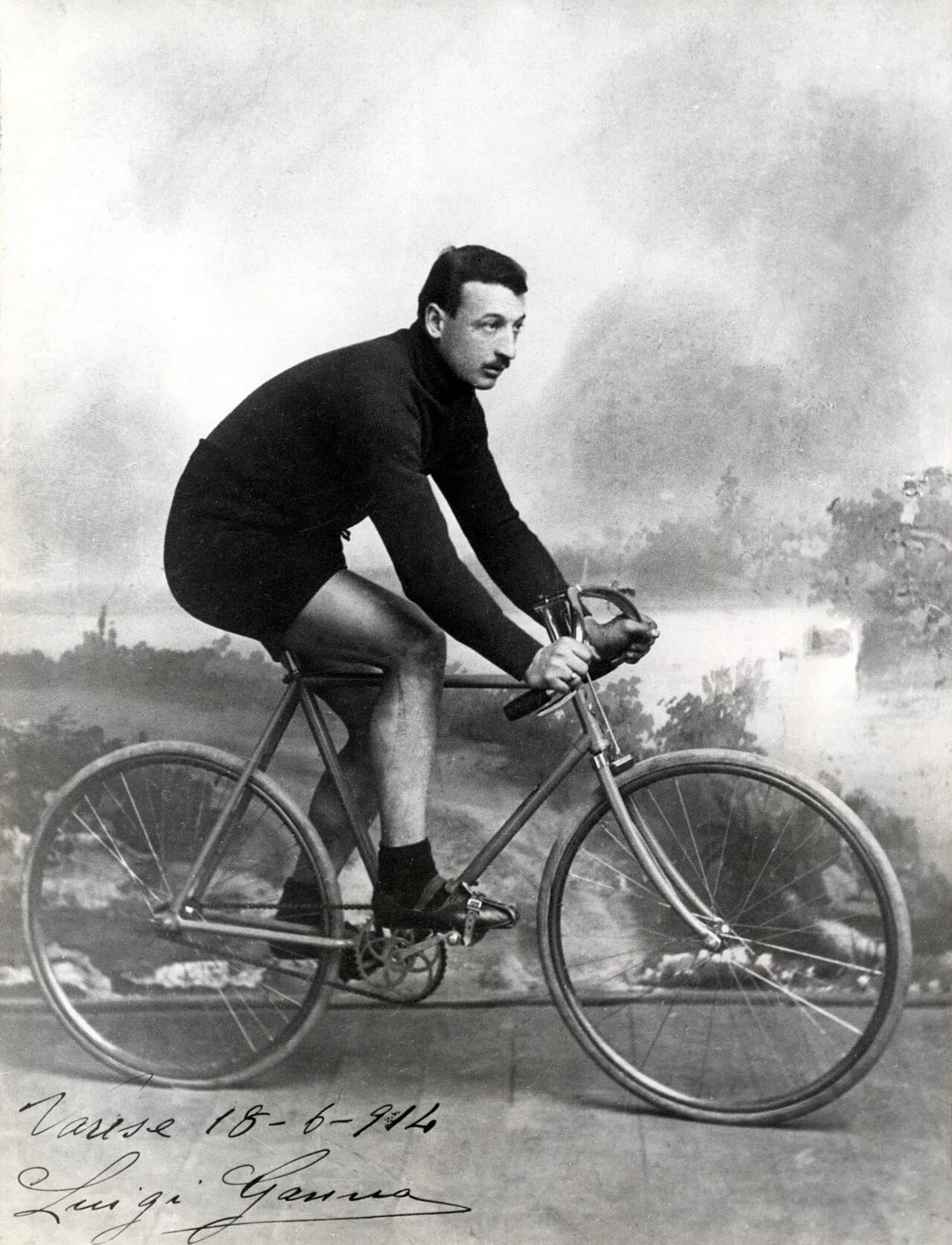 Portrait of Luigi Ganna (1883–1957) – memorial page