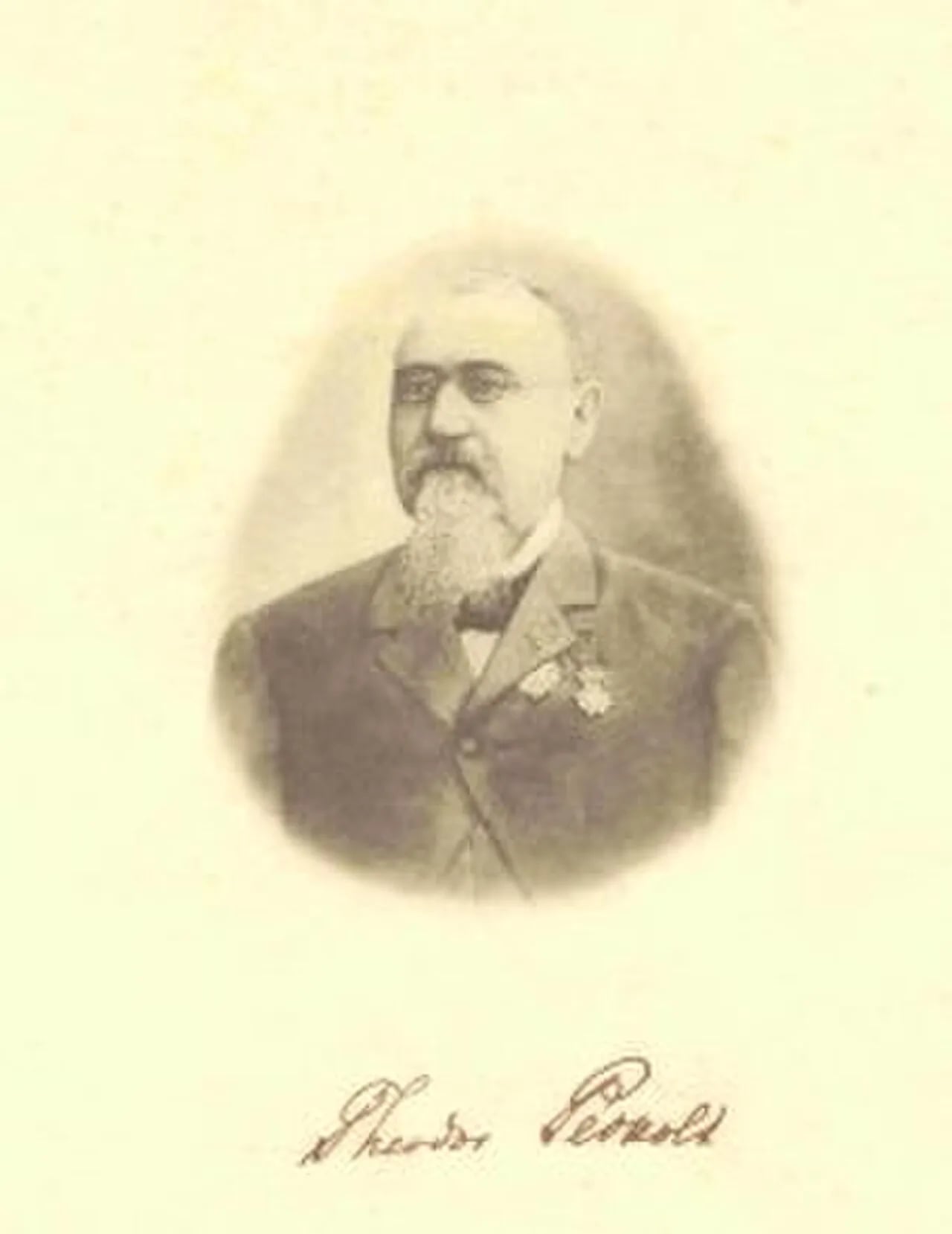 Porträt von Theodor Peckolt (1822–1912) – Gedenkseite