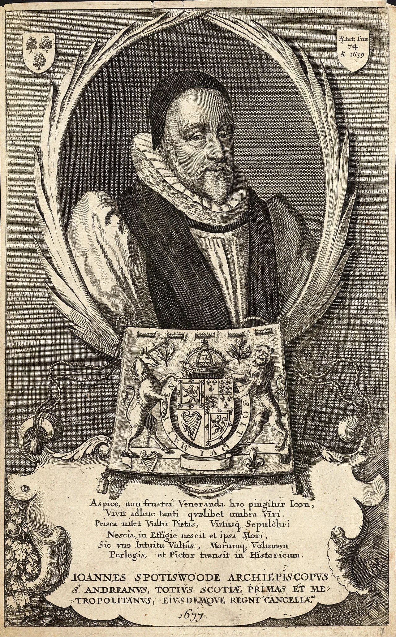 Portrait of John Spottiswoode (1565–1639) – memorial page