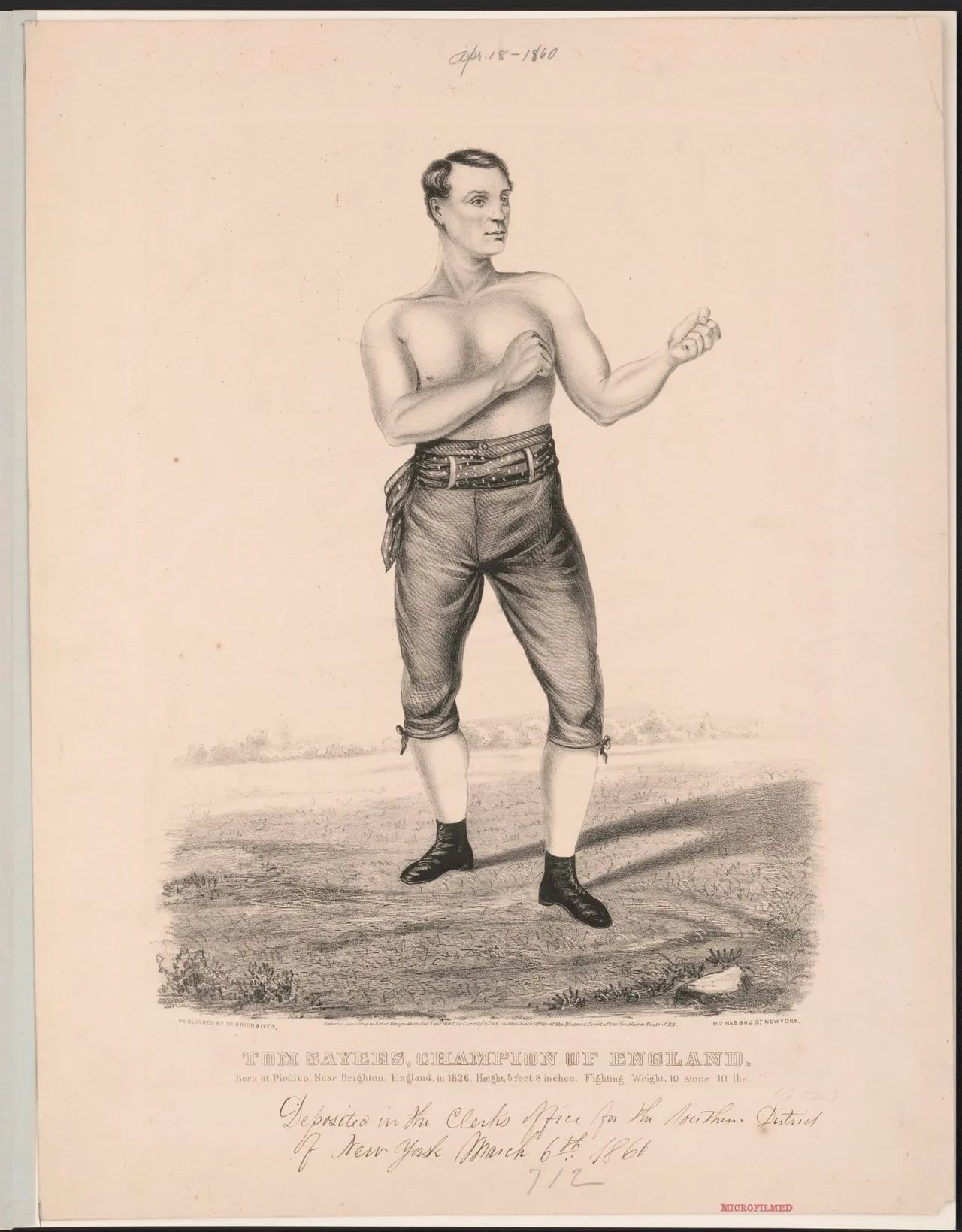 Porträt von Tom Sayers (1826–1865) – Gedenkseite