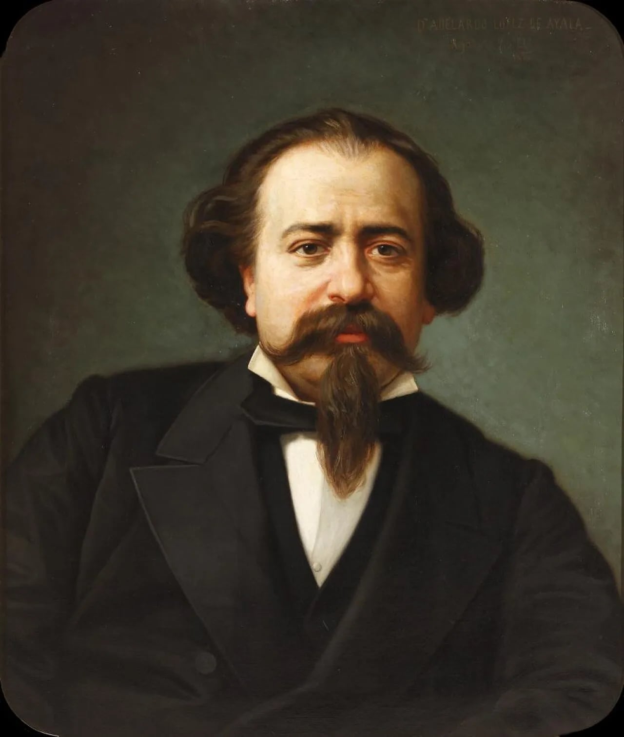 Porträt von Adelardo López de Ayala (1828–1879) – Gedenkseite