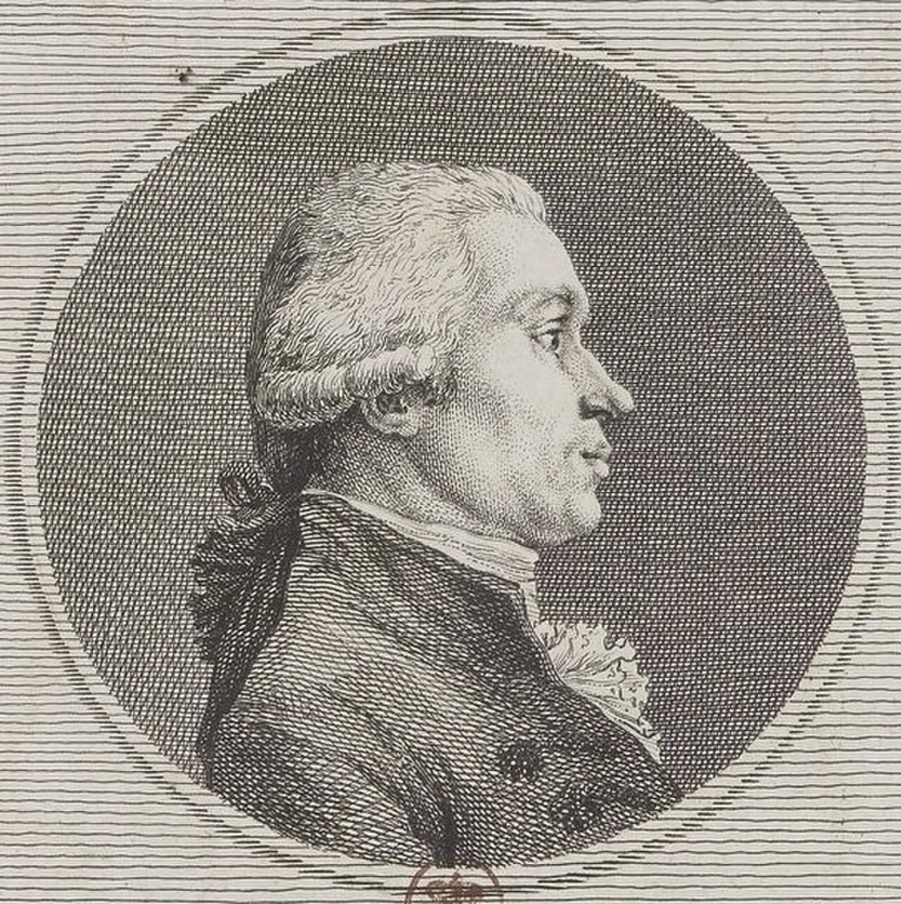 Porträt von Jean Joseph de Bonnegens des Hermitans (1750–1817) – Gedenkseite