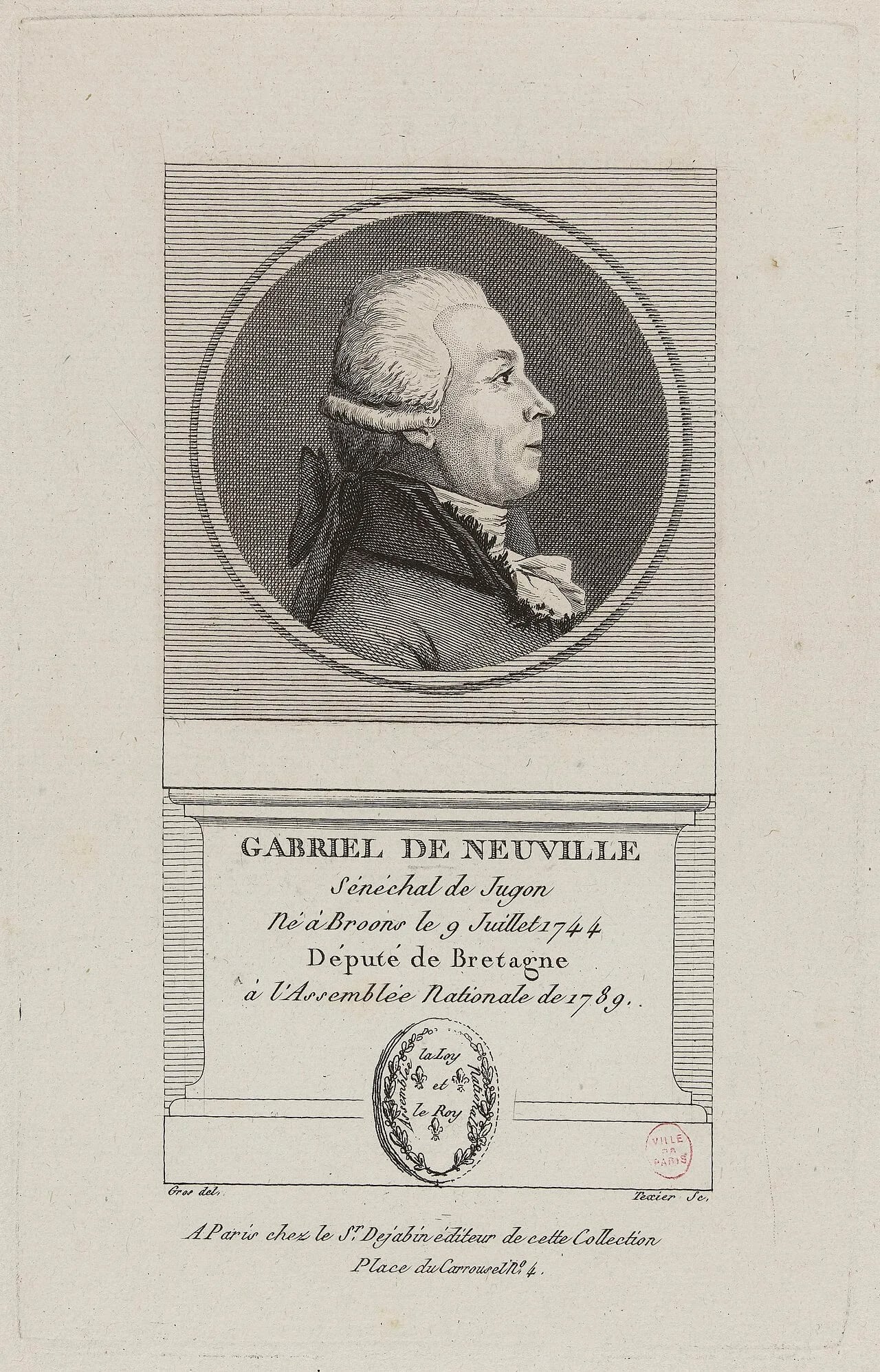 Portrait of Gabriel Henri René de Neuville (1744–1800) – memorial page