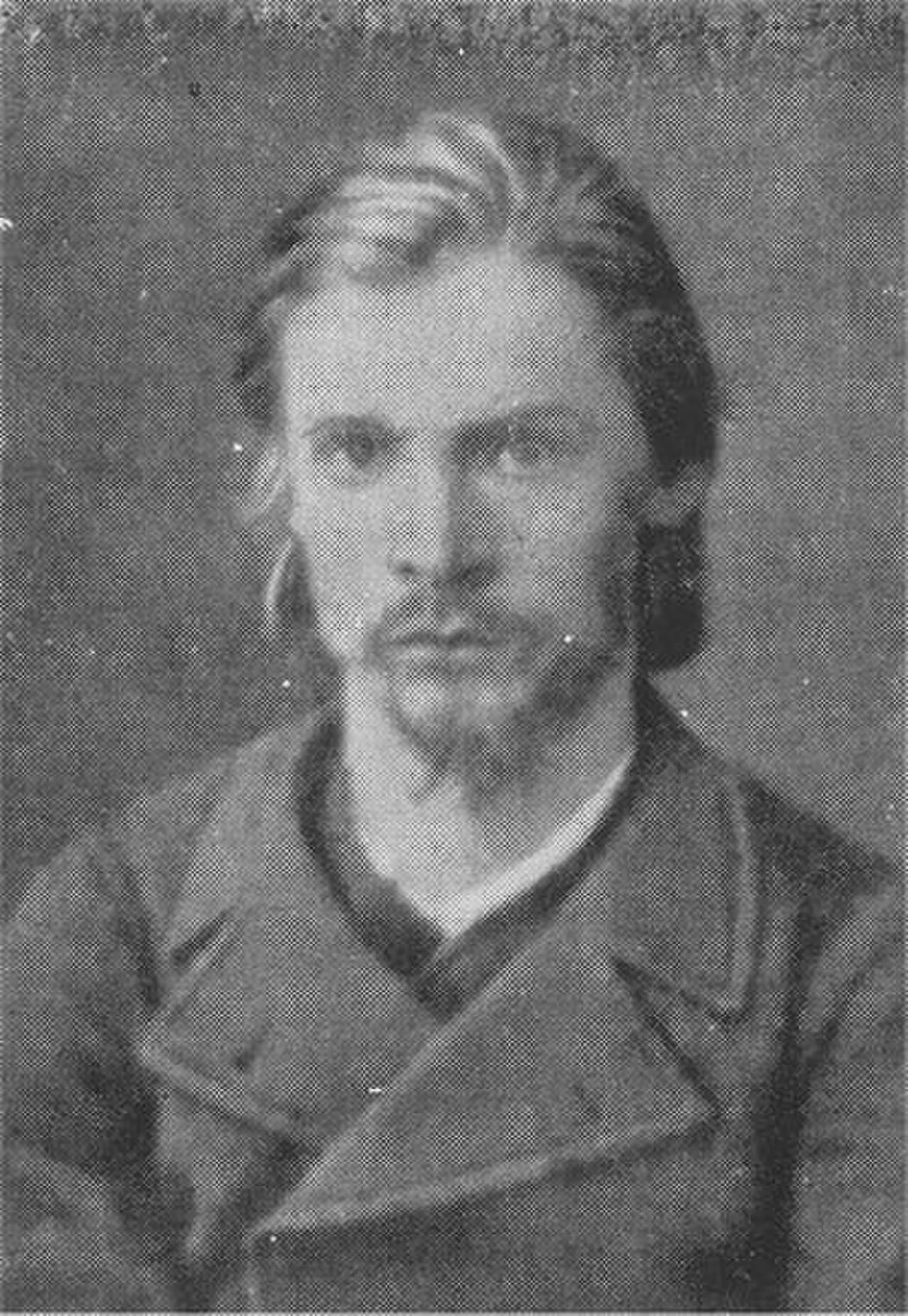 Porträt von Petr Shevyrev (1863–1887) – Gedenkseite