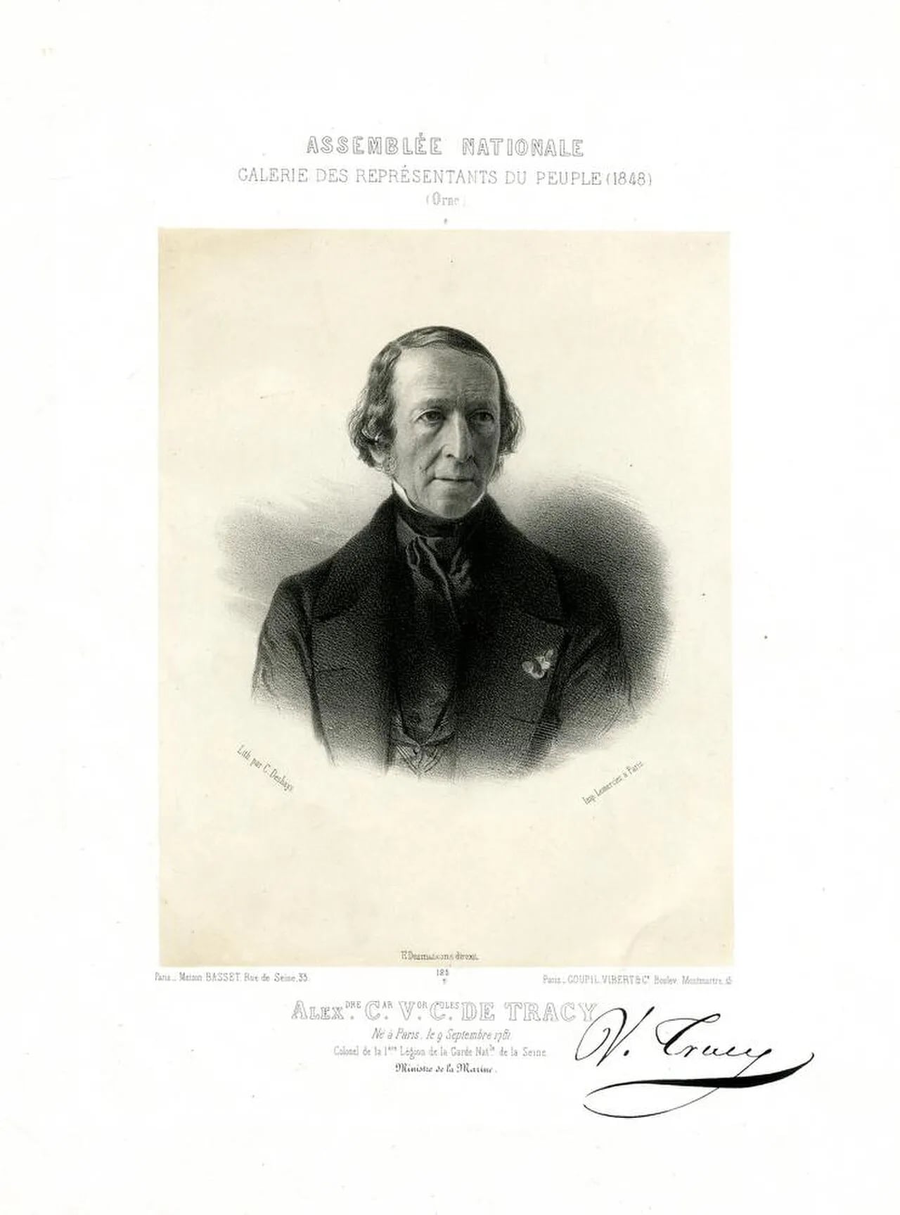 Portrait of Victor Destutt de Tracy (1781–1864) – memorial page
