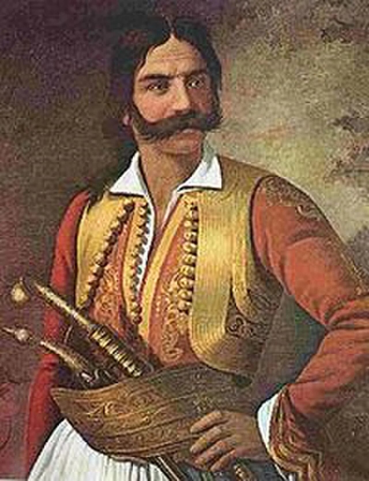 Porträt von Kyriakoulis Mavromichalis (1765–1822) – Gedenkseite