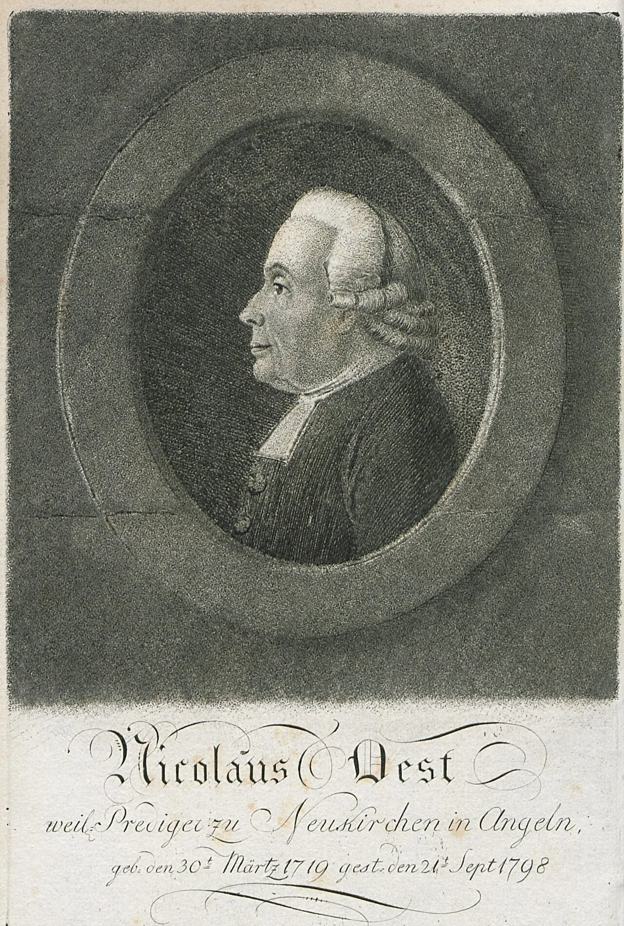 Portrait of Nicolaus Oest (1744–1798) – memorial page