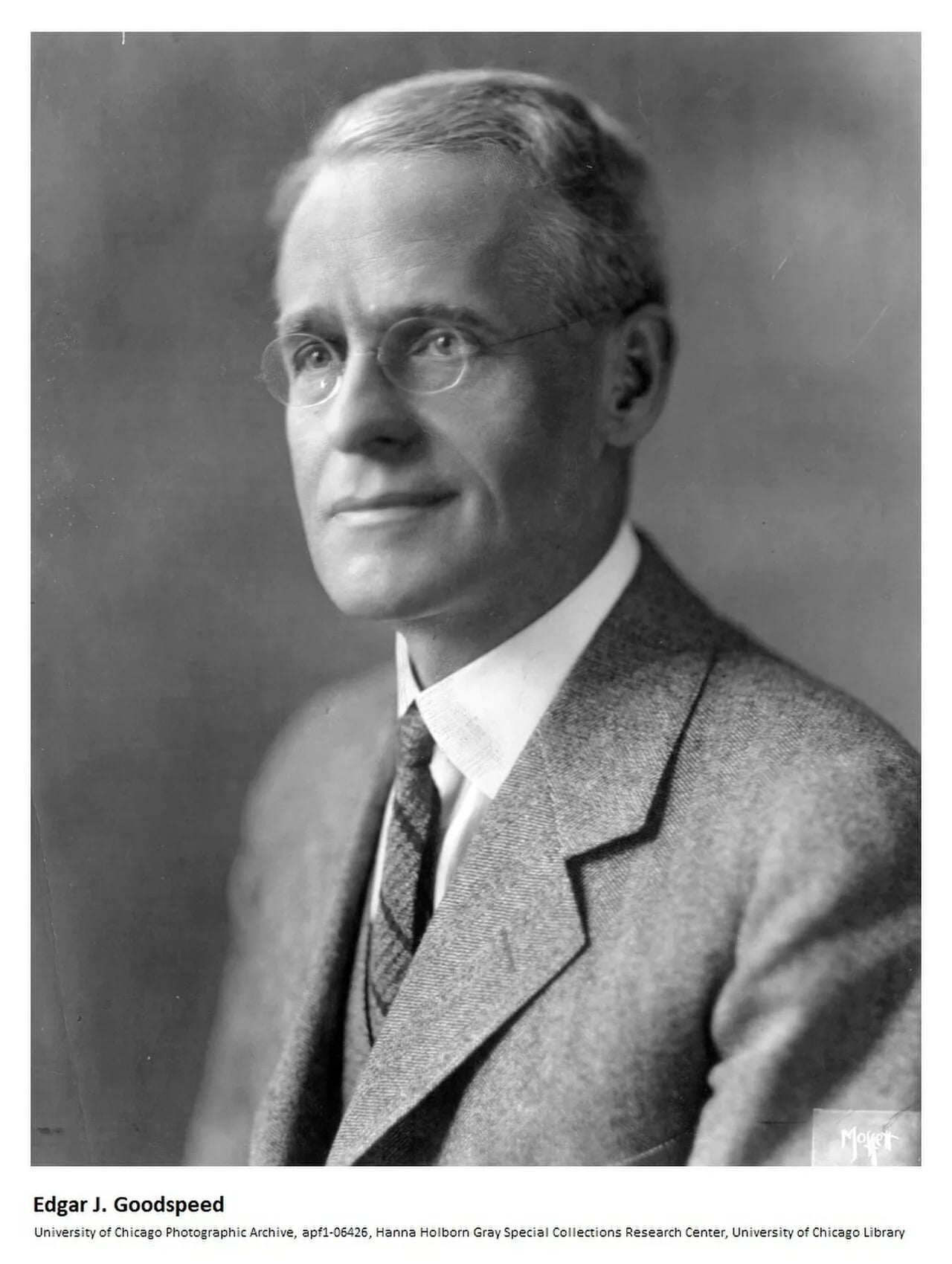 Portrait of Edgar Johnson Goodspeed (1871–1962) – memorial page