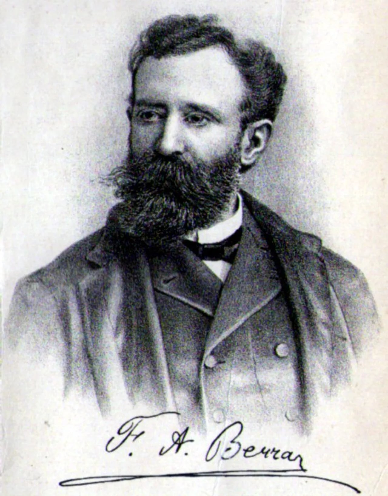 Porträt von Francisco Antonio Berra (1844–1906) – Gedenkseite