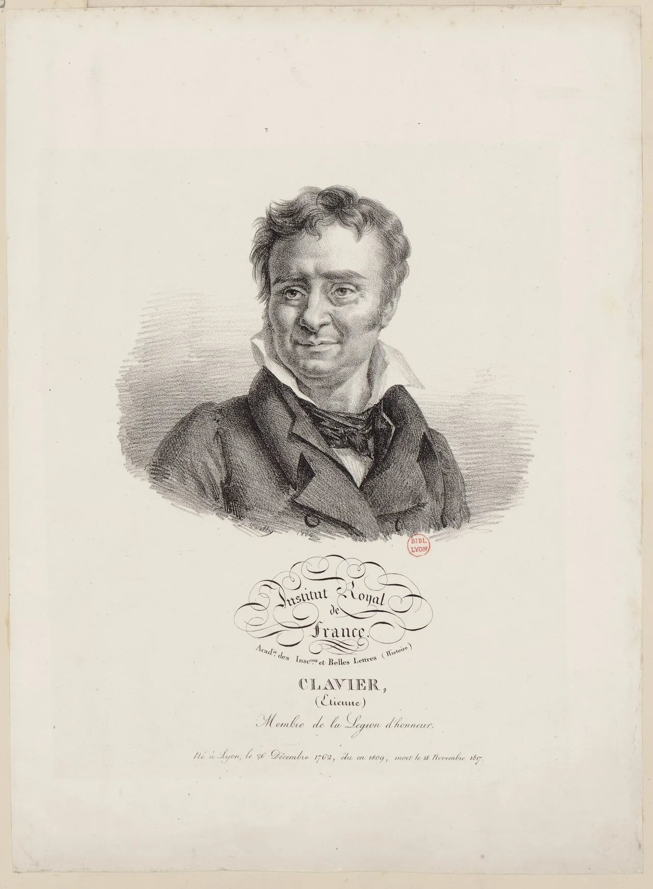 Portrait of Étienne Clavier (1762–1817) – memorial page