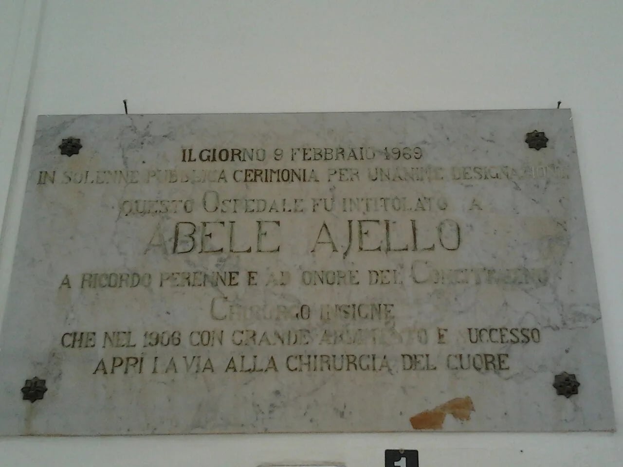 Portrait of Abele Ajello (1859–1940) – memorial page
