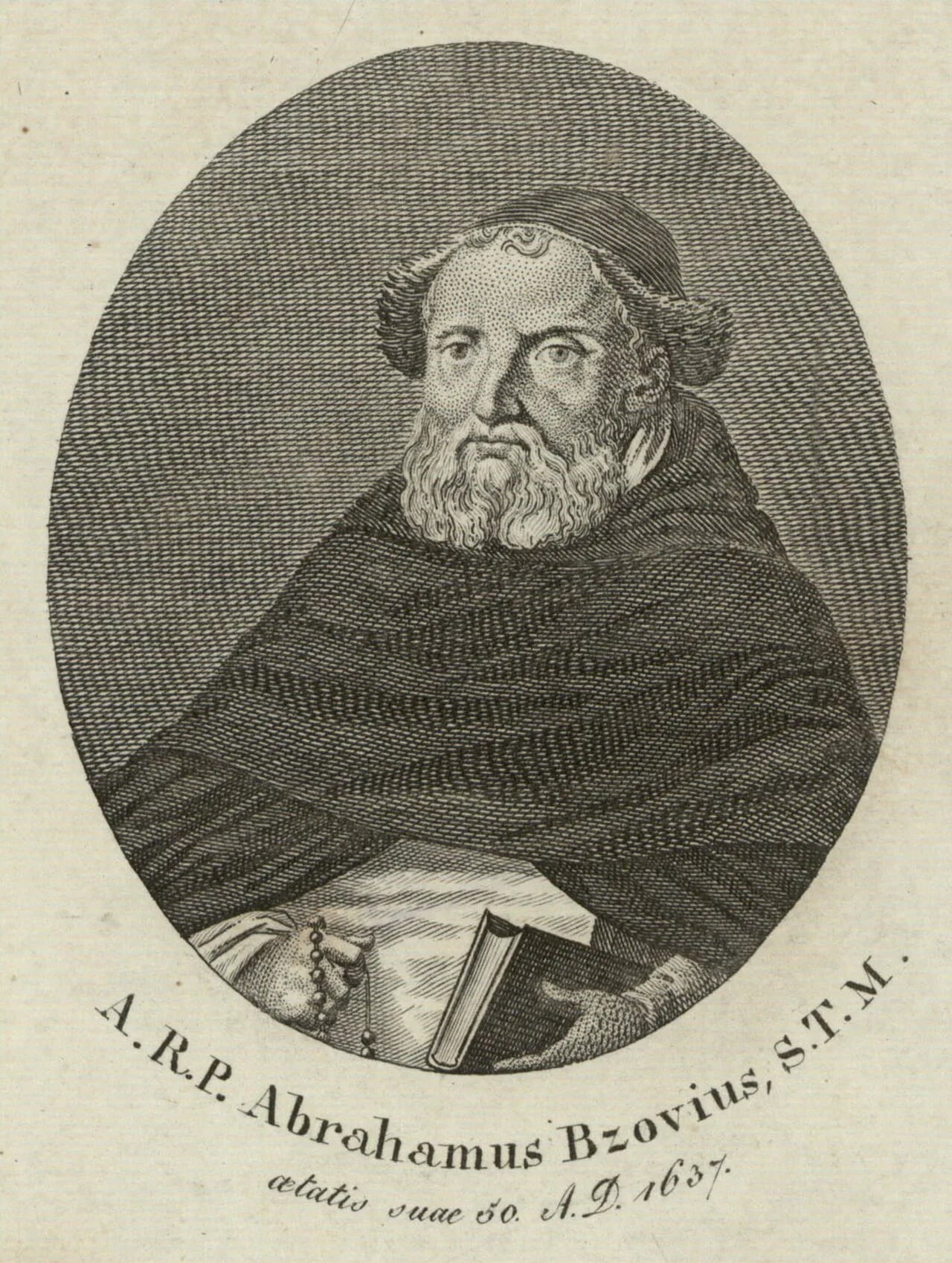 Porträt von Abraham Bzowski (1567–1637) – Gedenkseite