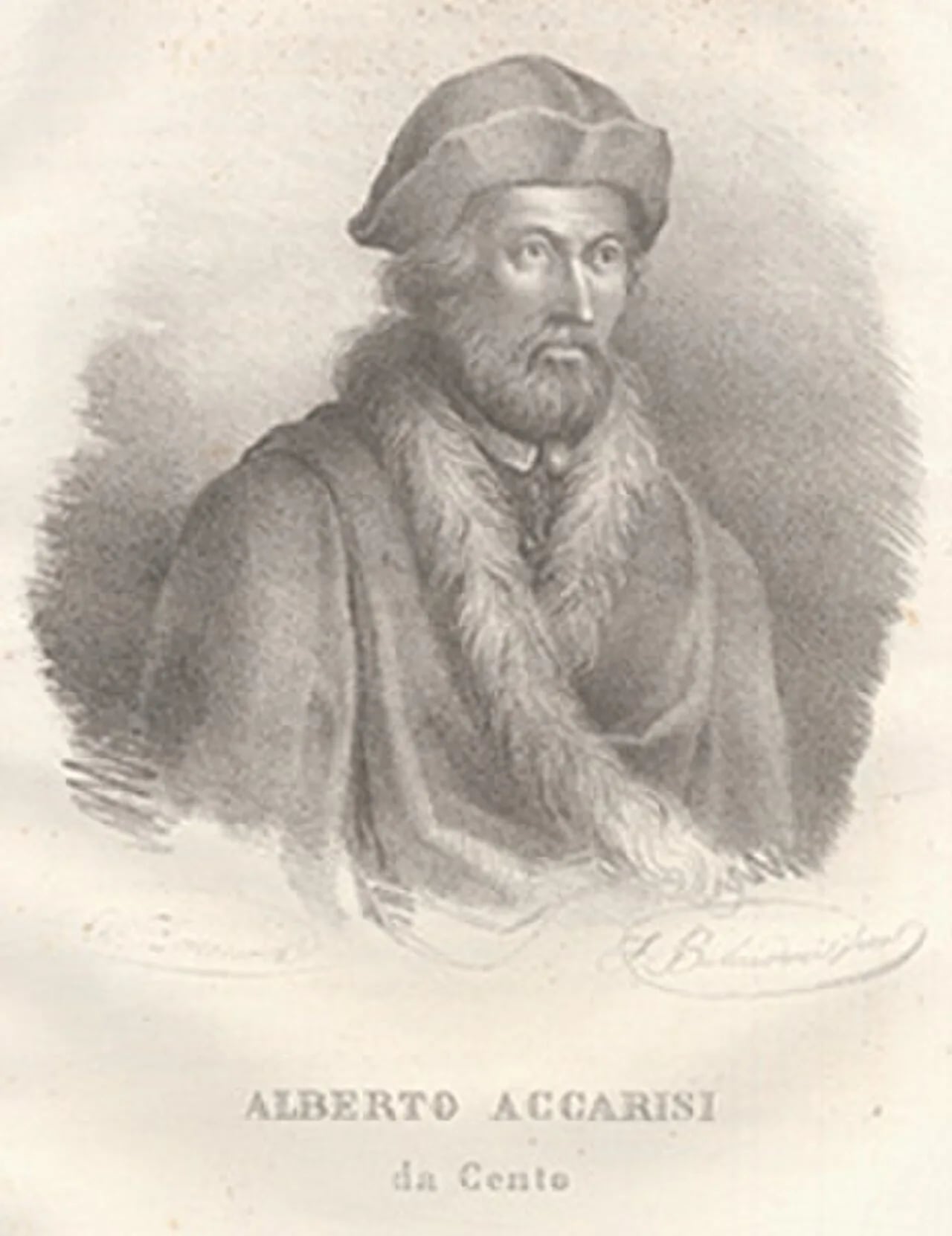 Porträt von Alberto Accarisi (1497–1544) – Gedenkseite