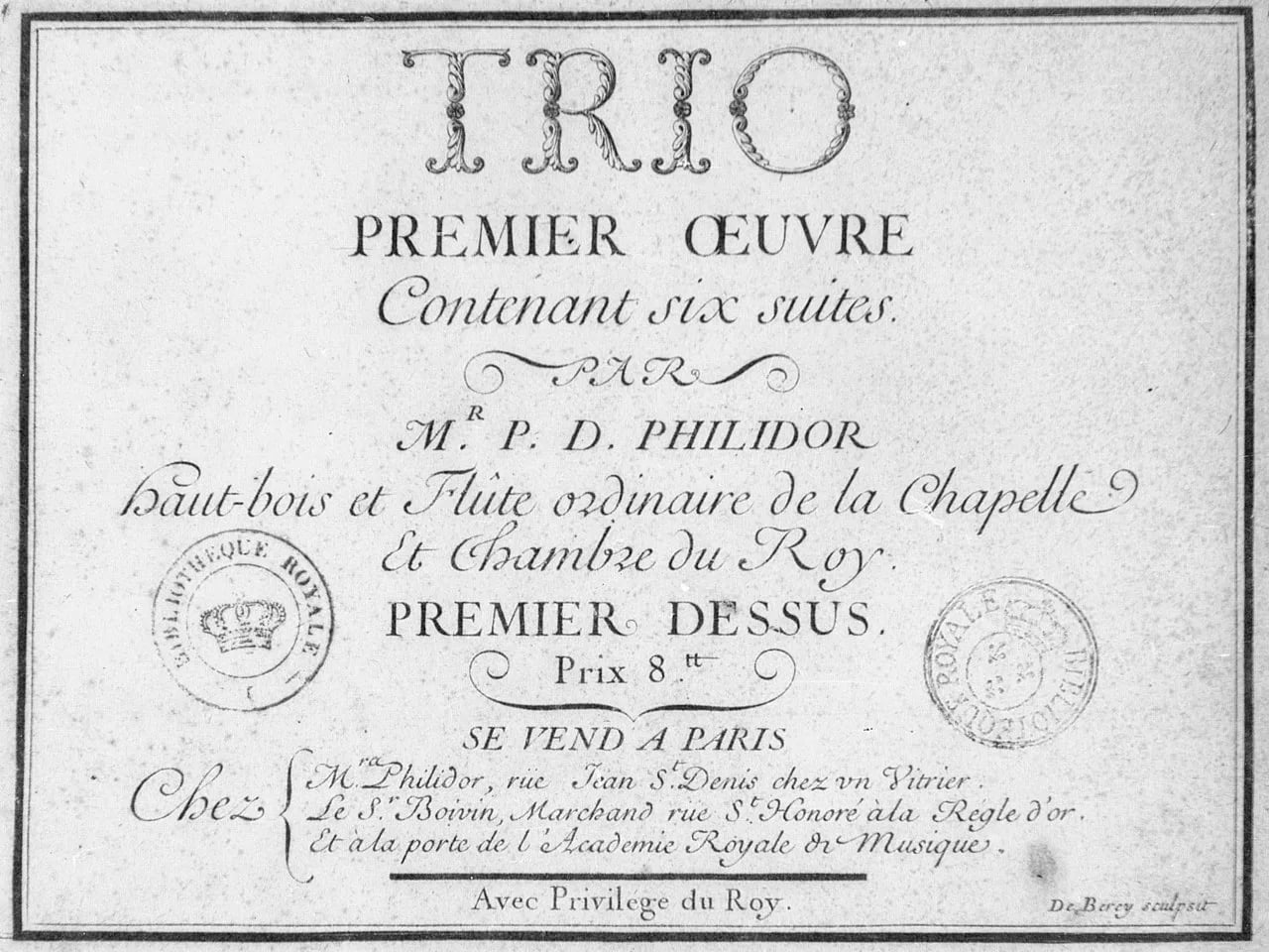 Porträt von Pierre Danican Philidor (1681–1731) – Gedenkseite