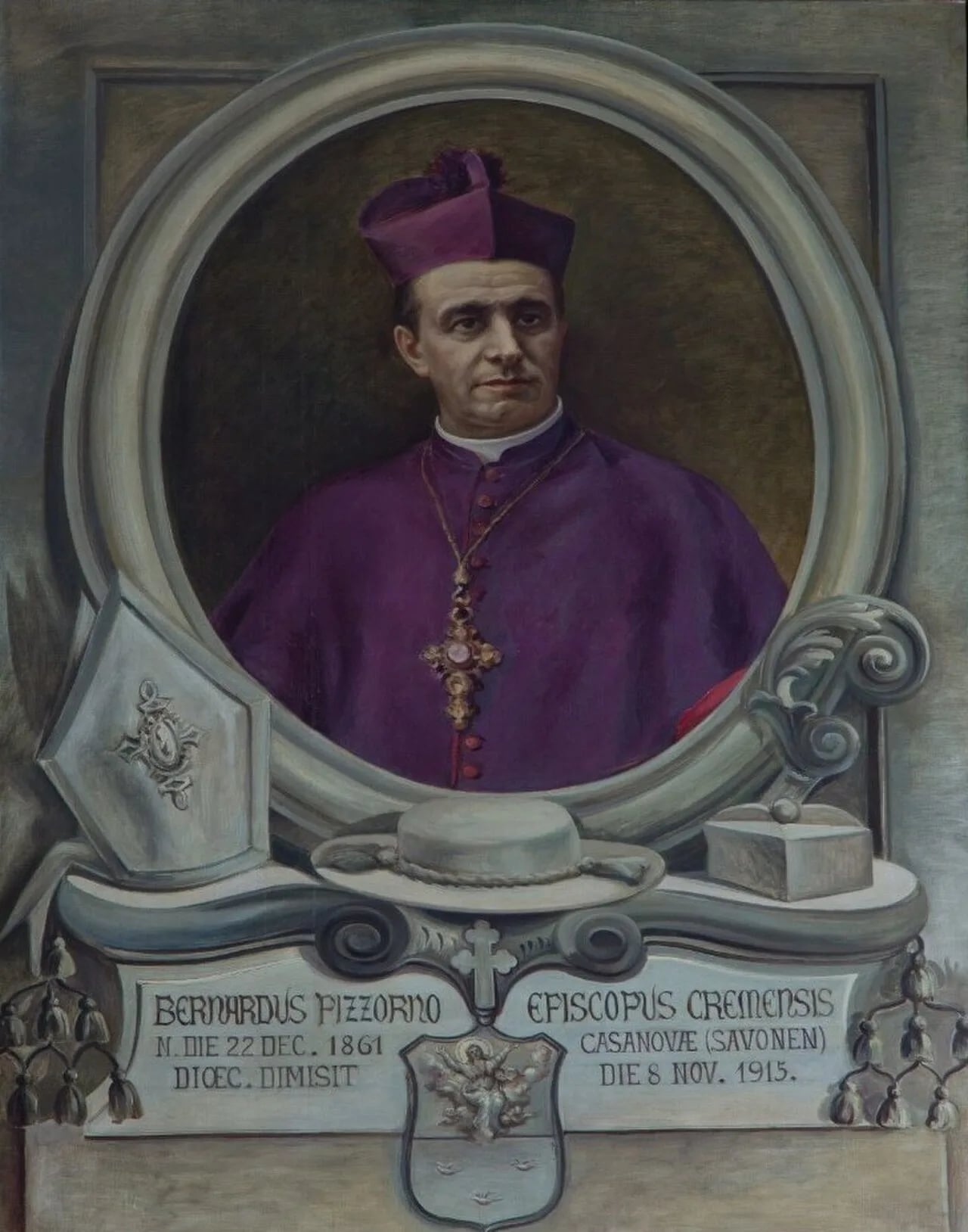 Porträt von Bernardo Pizzorno (1861–1926) – Gedenkseite