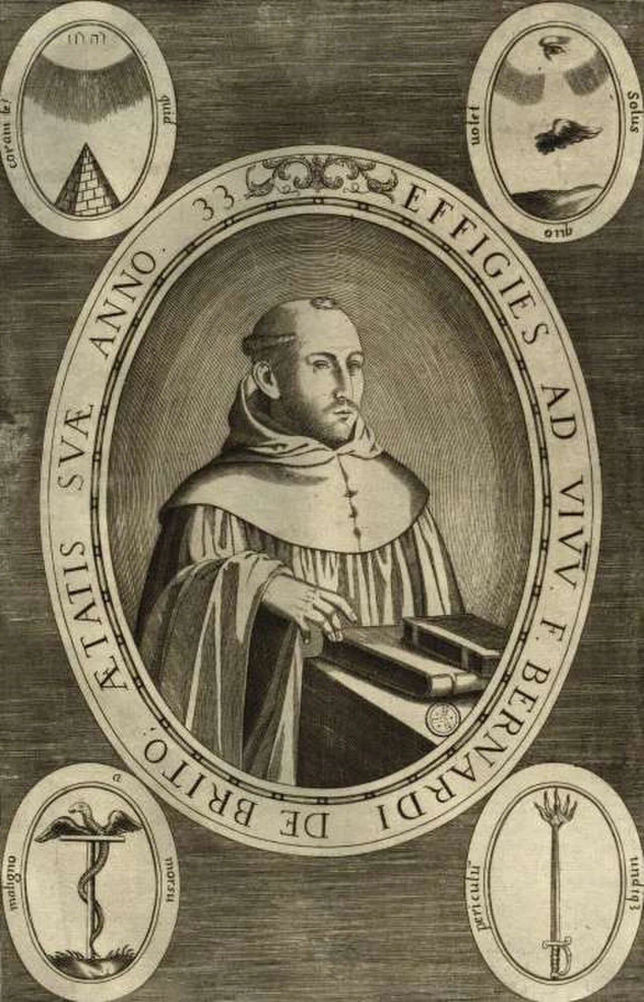 Porträt von Bernardo de Brito (1569–1617) – Gedenkseite