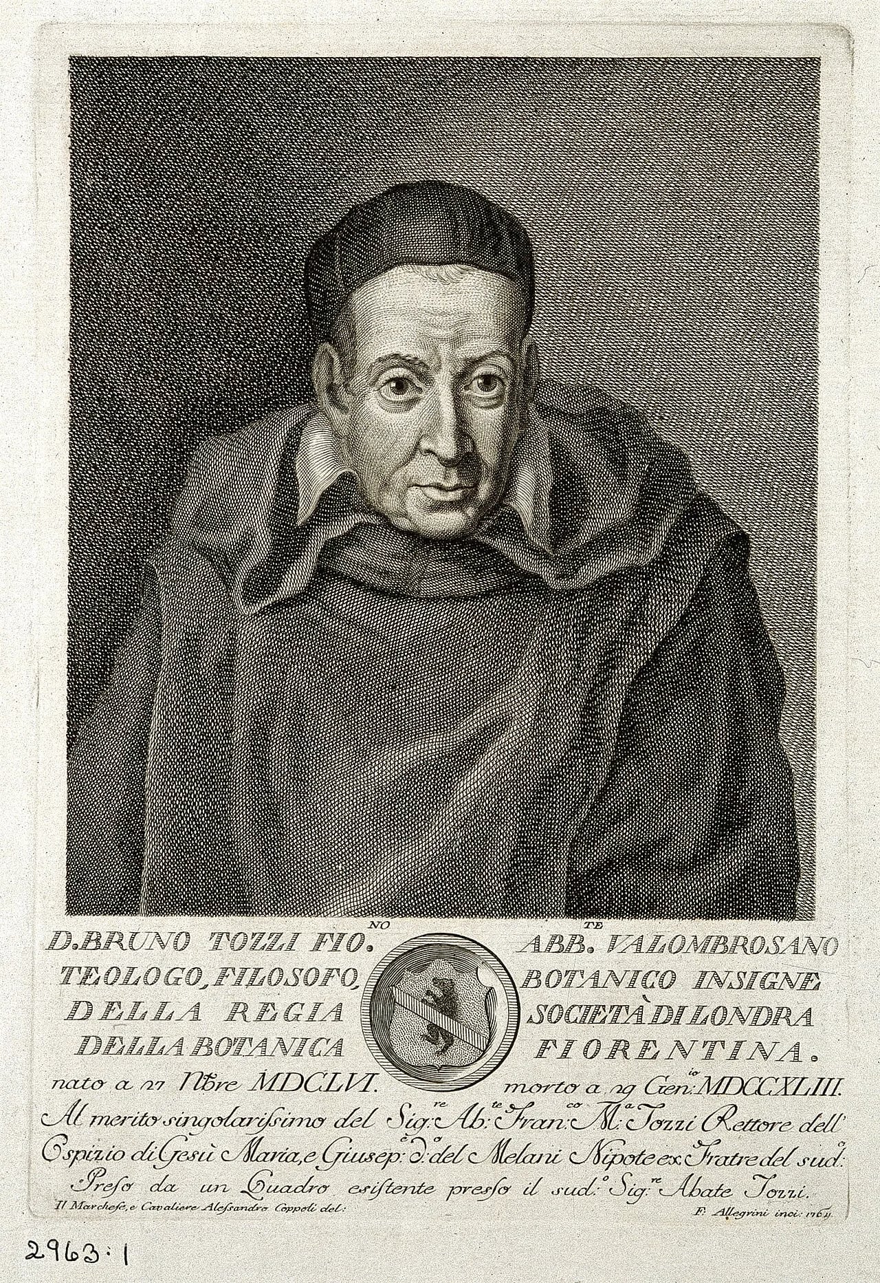 Porträt von Bruno Tozzi (1656–1743) – Gedenkseite