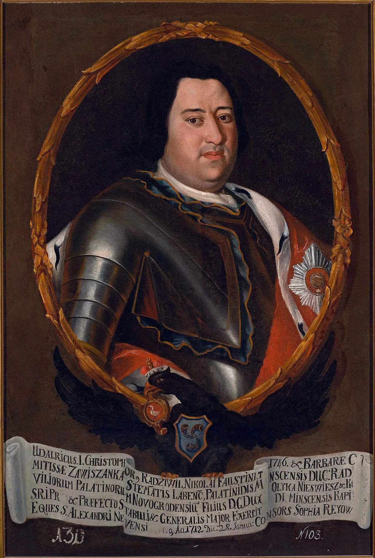 Porträt von Udalryk Krzysztof Radziwiłł (1712–1770) – Gedenkseite
