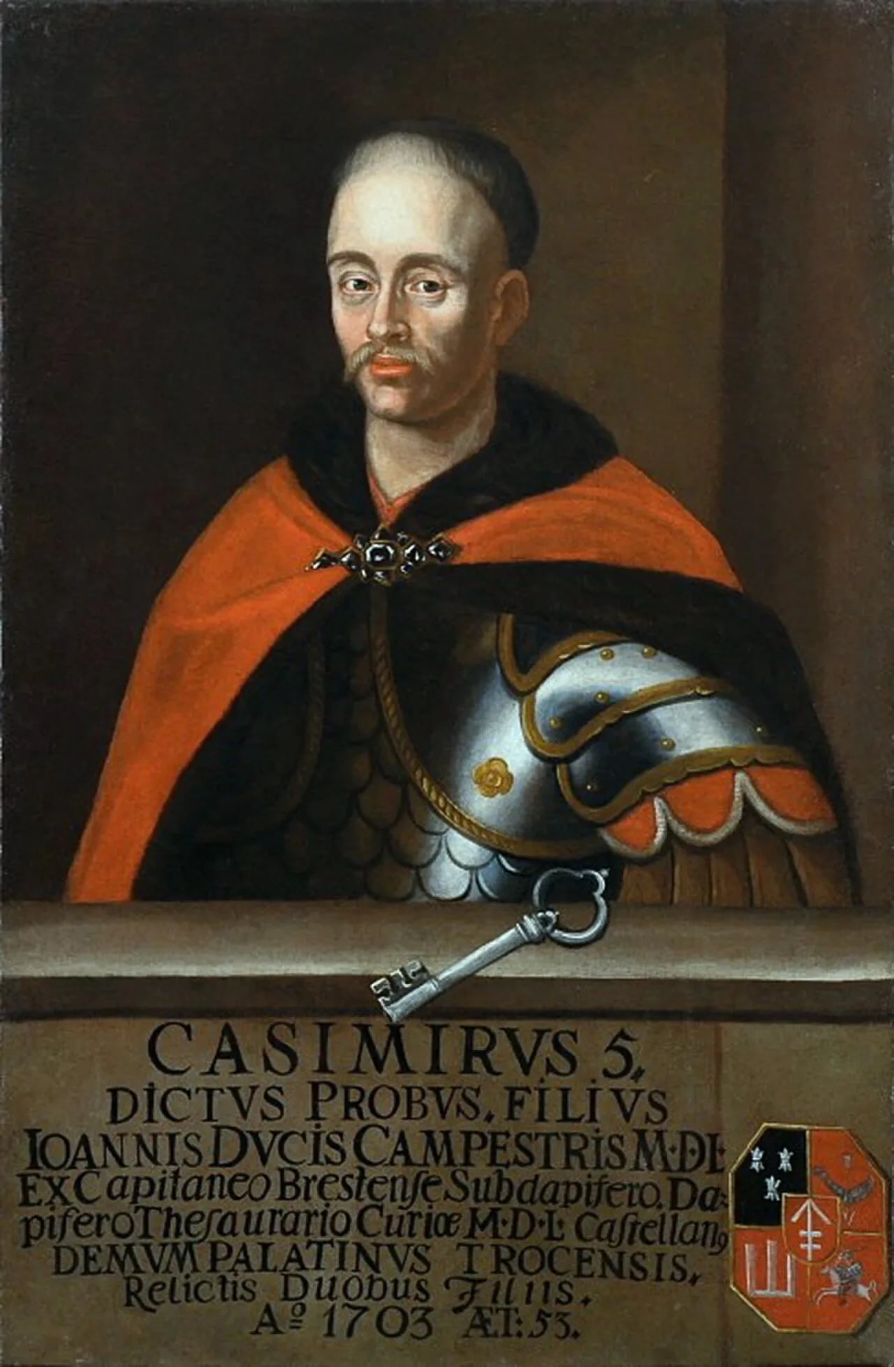 Porträt von Kazimierz Władysław Sapieha (1650–1703) – Gedenkseite