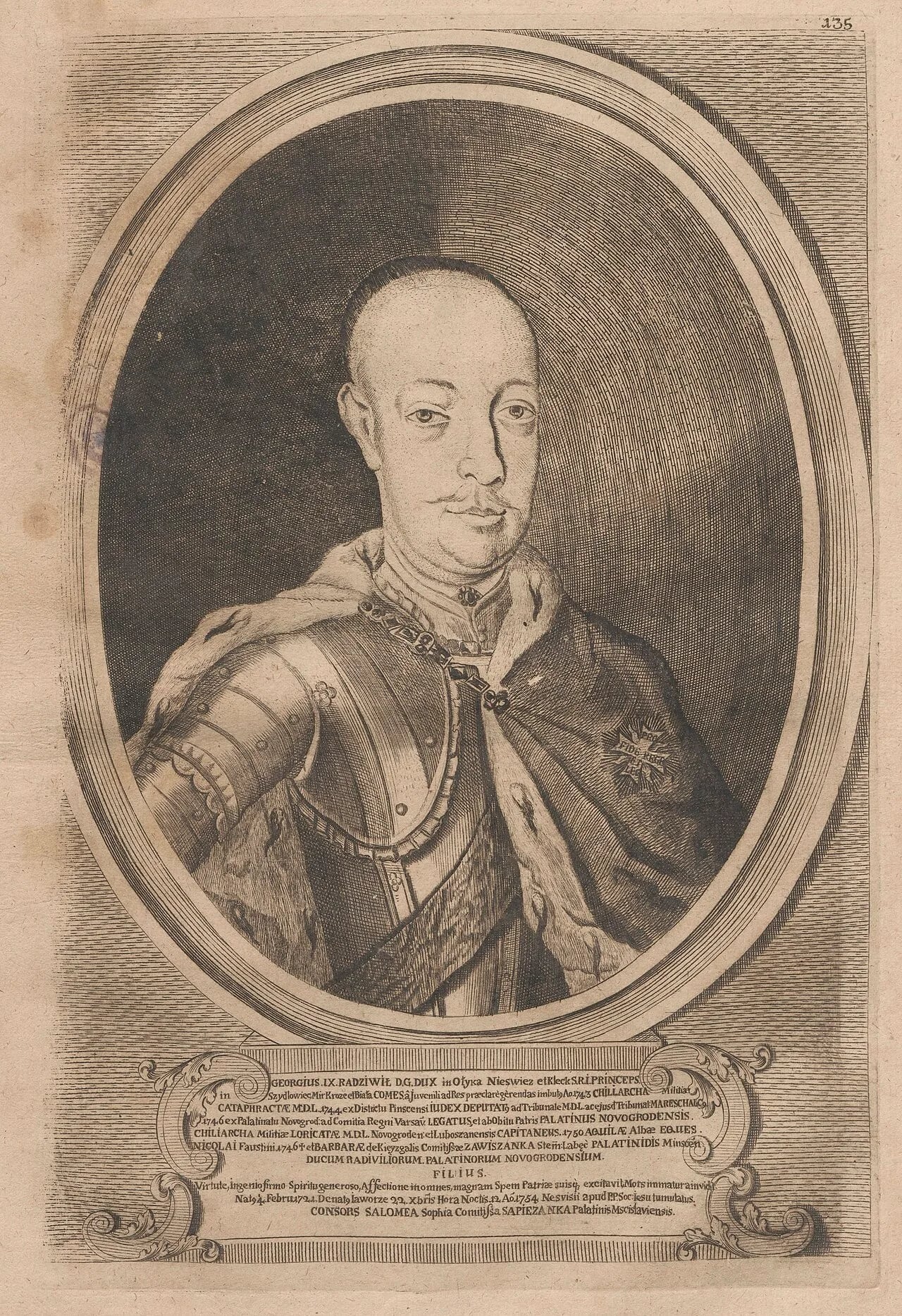 Portrait of Jerzy Radziwiłł (1721–1754) – memorial page