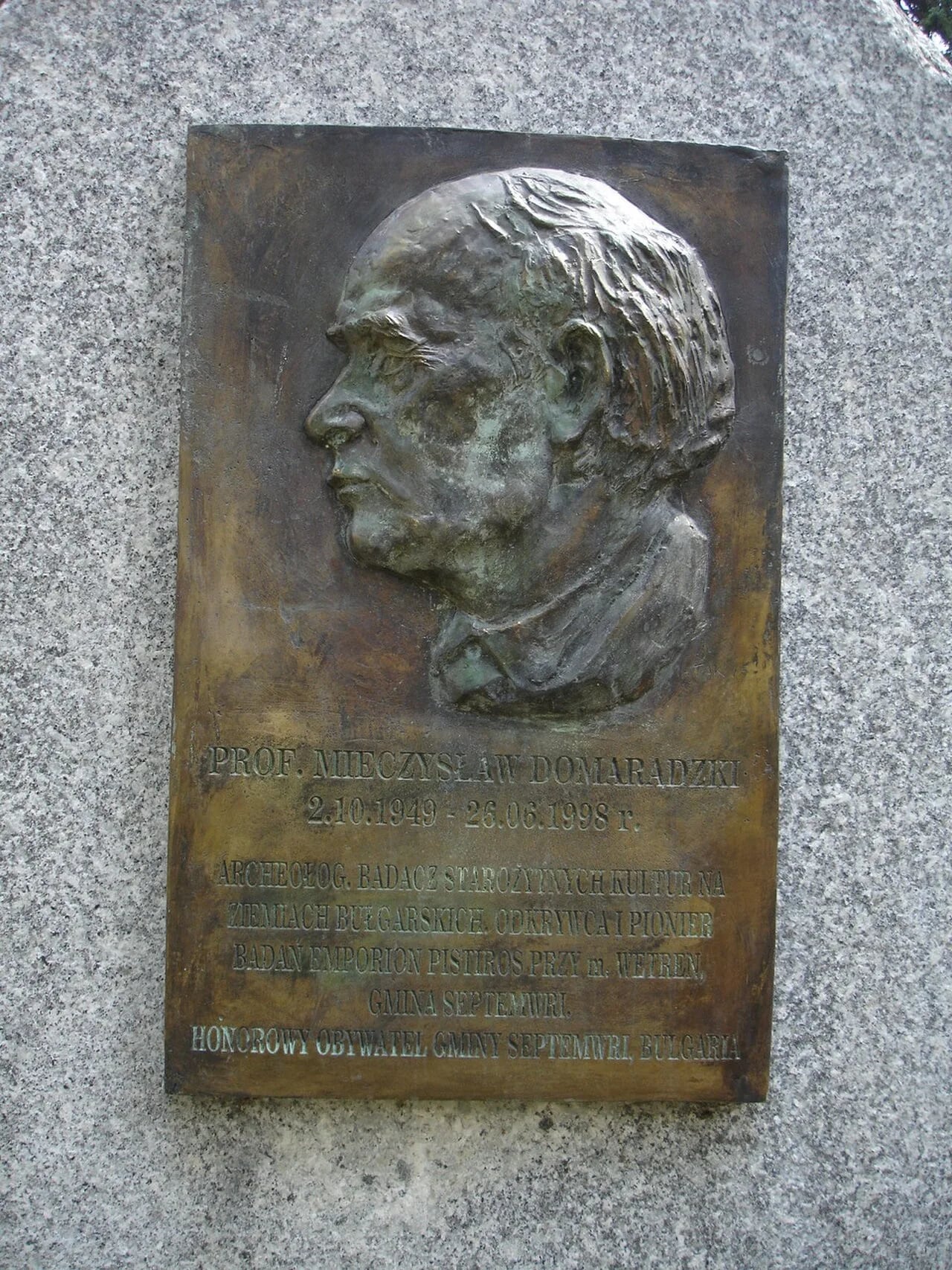 Porträt von Mieczysław Domaradzki (1949–1998) – Gedenkseite