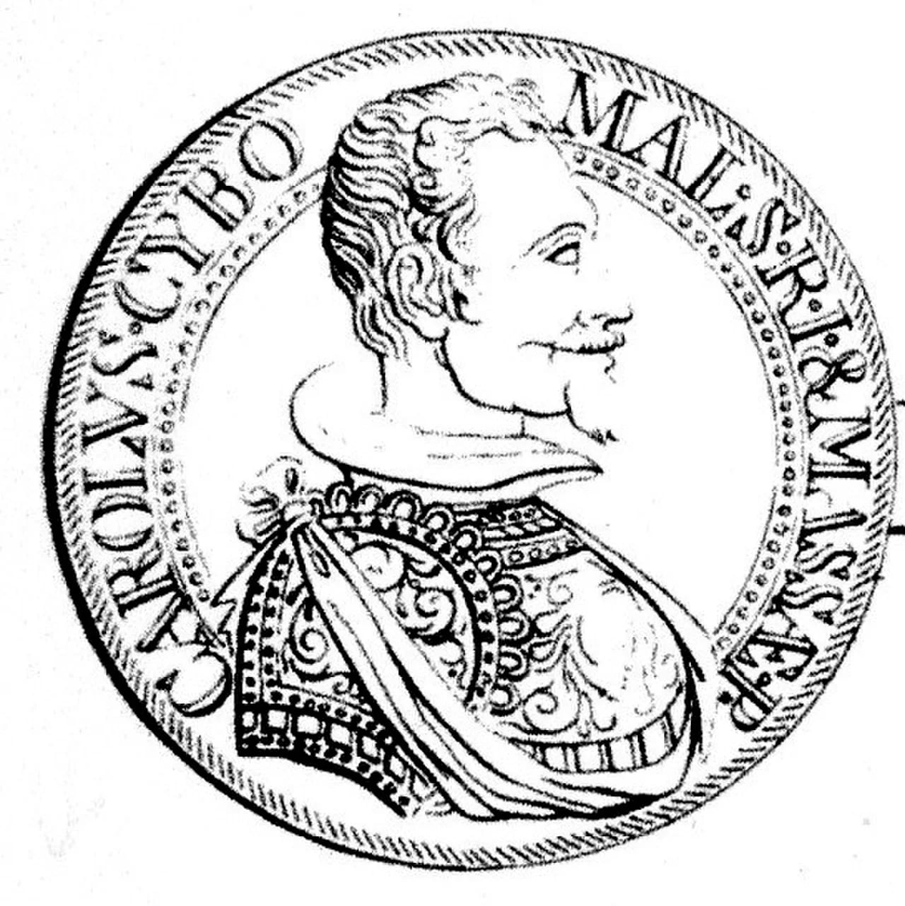 Porträt von Carlo I Cybo-Malaspina (1581–1662) – Gedenkseite