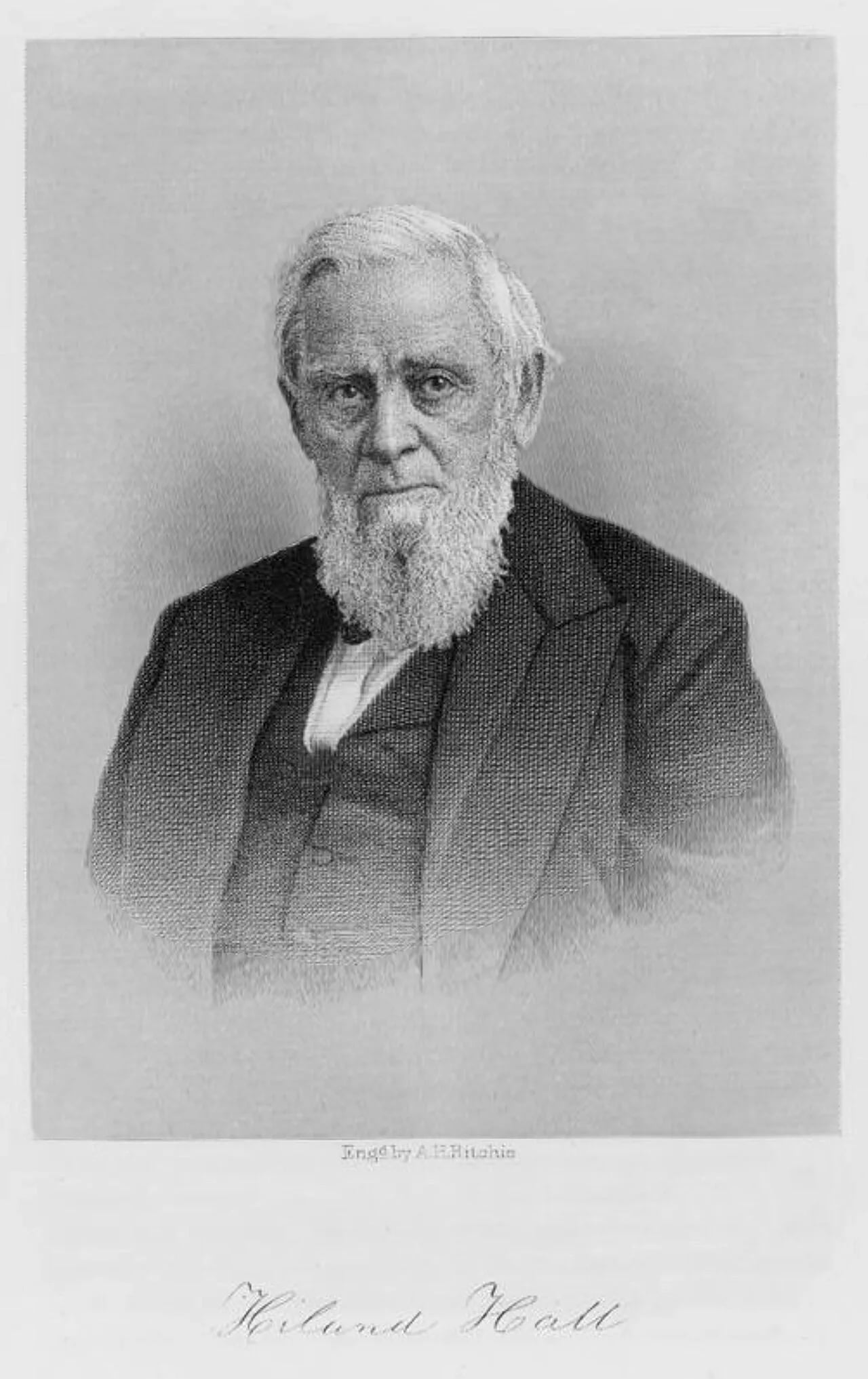 Porträt von Hiland Hall (1795–1885) – Gedenkseite