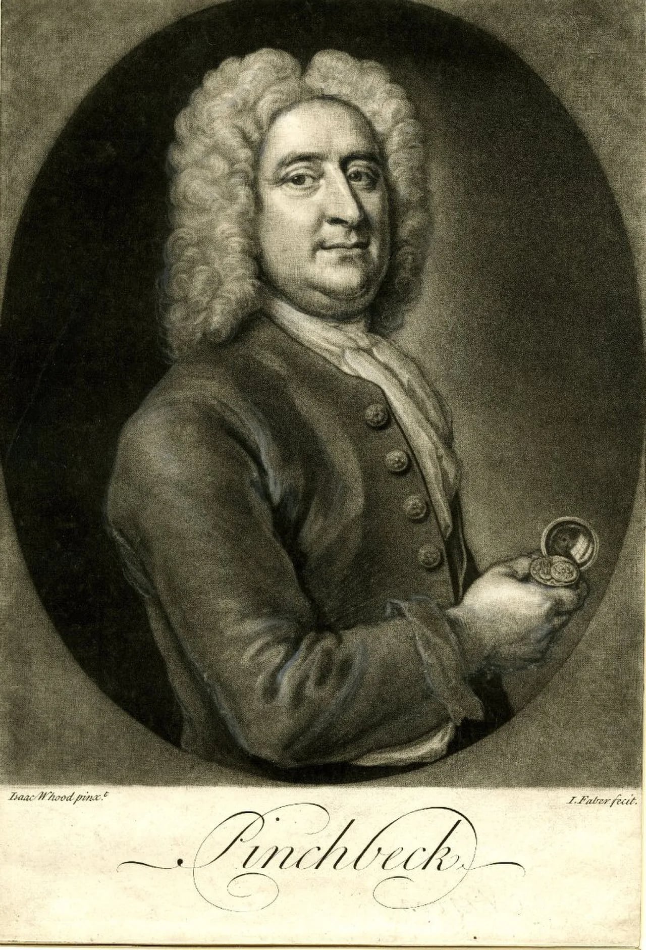 Porträt von Christopher Pinchbeck (1670–1732) – Gedenkseite