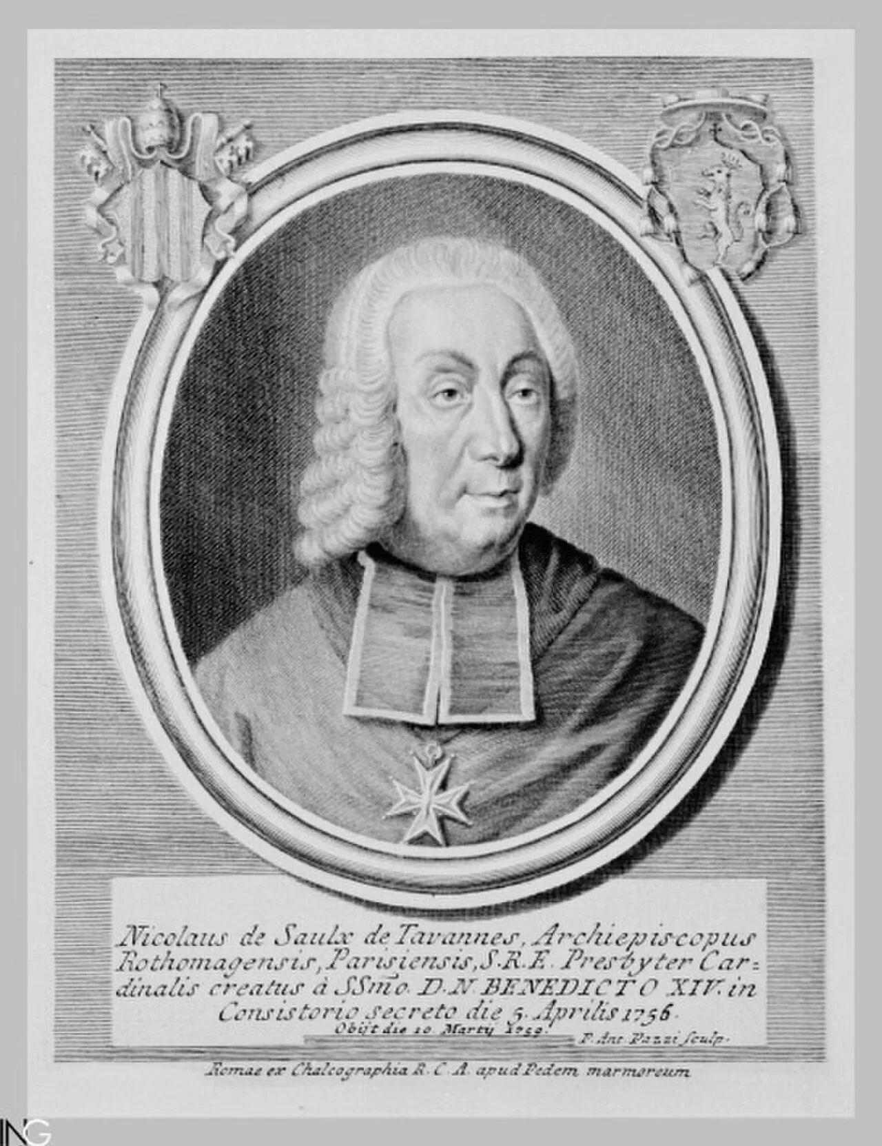 Porträt von Nicolas de Saulx-Tavannes (1690–1759) – Gedenkseite