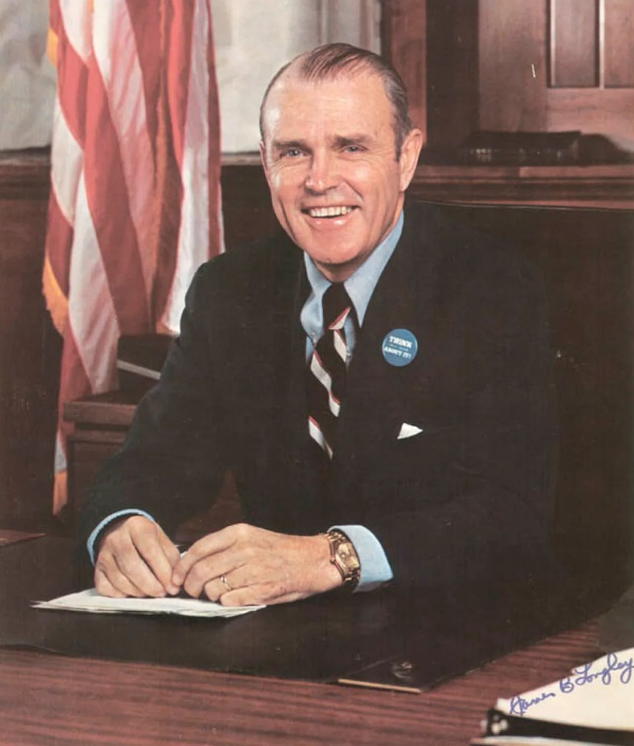 Portrait of James B. Longley (1924–1980) – memorial page