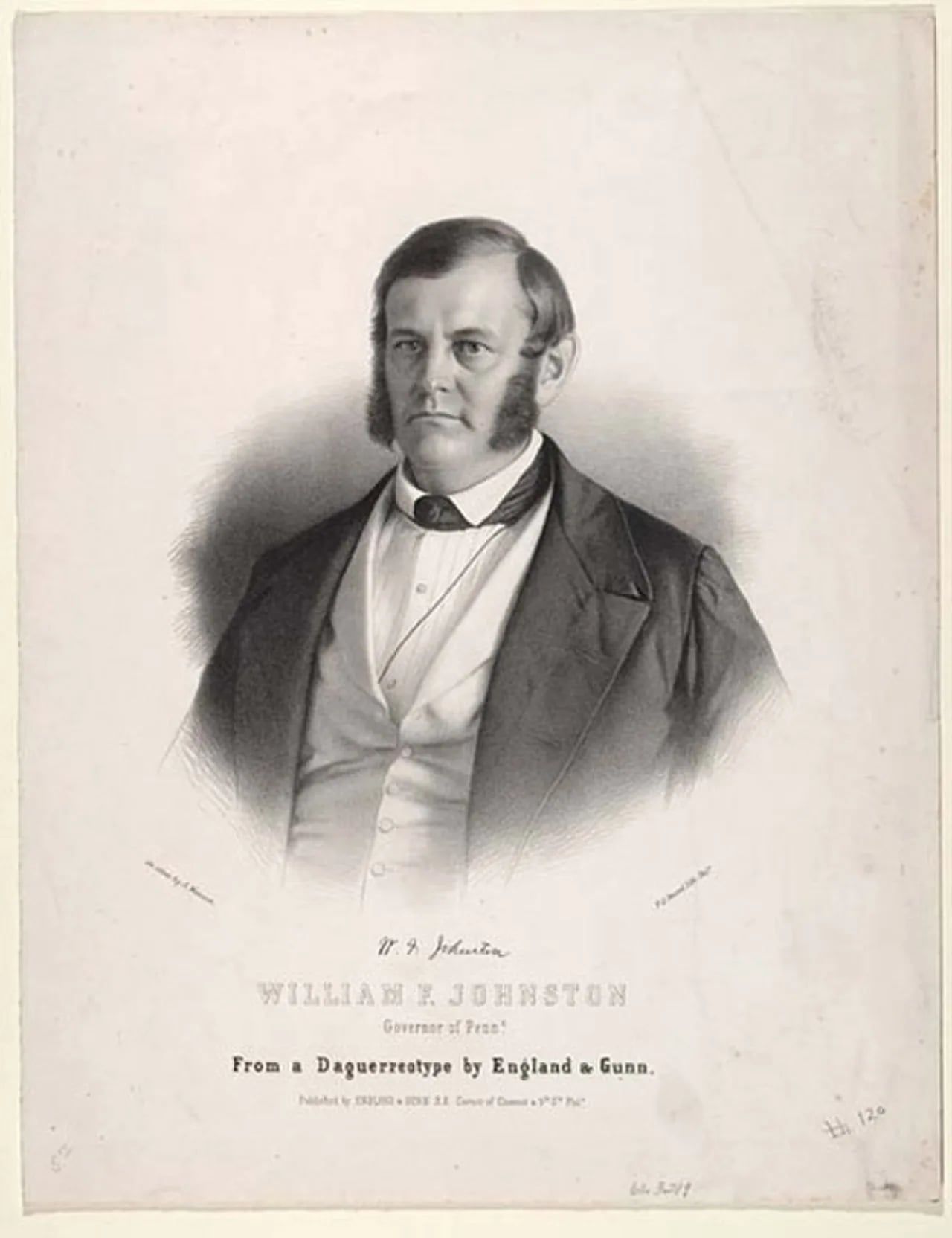 Porträt von William Freame Johnston (1808–1872) – Gedenkseite