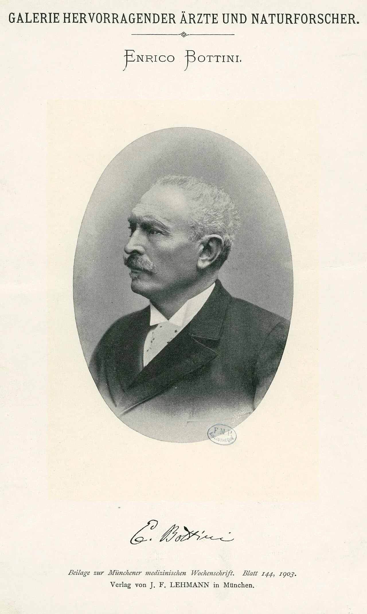 Portrait of Enrico Bottini (1835–1903) – memorial page