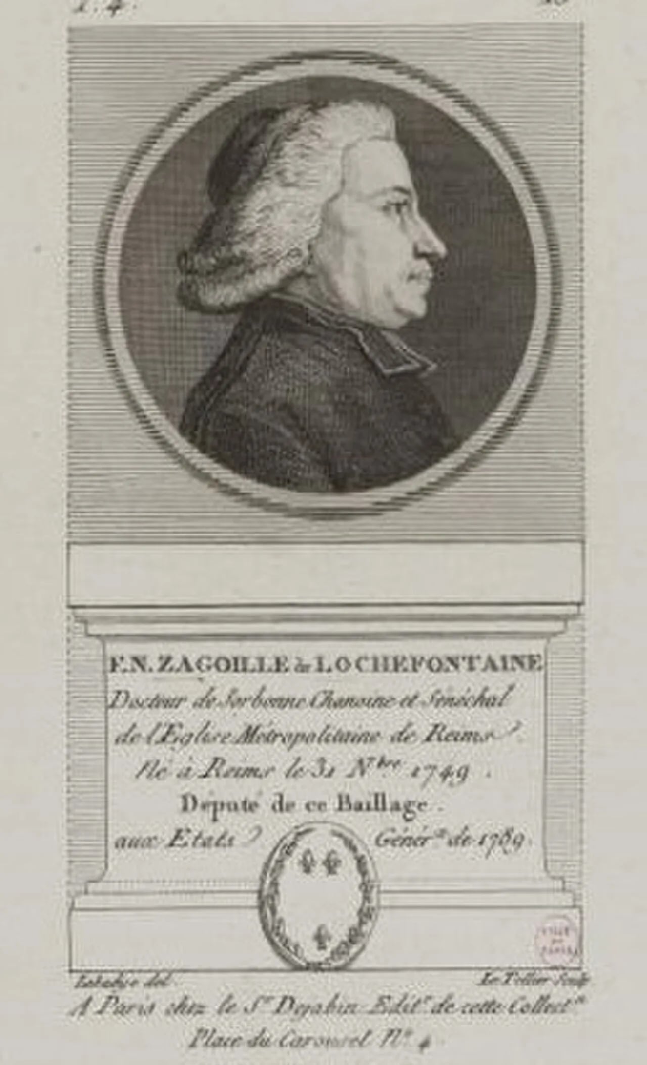 Portrait of François Nicolas Lagoille de Lochefontaine (1749–1814) – memorial page