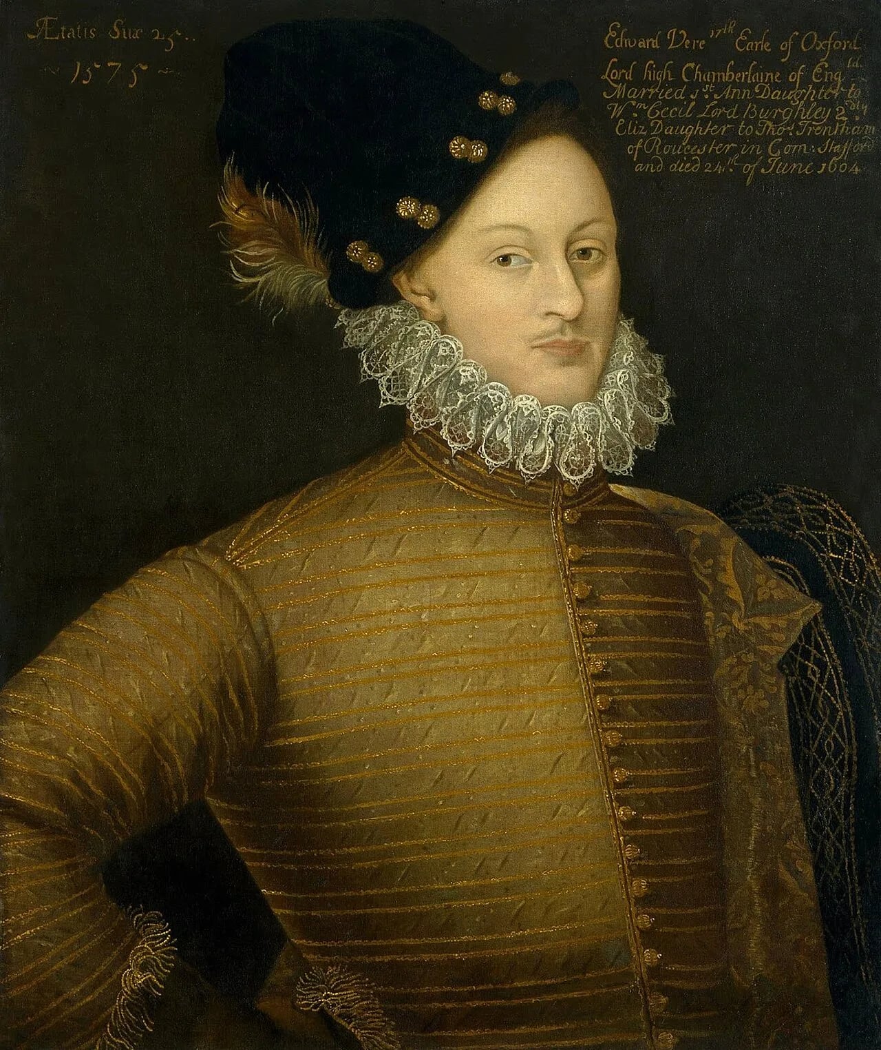 Porträt von Edward de Vere, 17. Earl of Oxford (1550–1604) – Gedenkseite