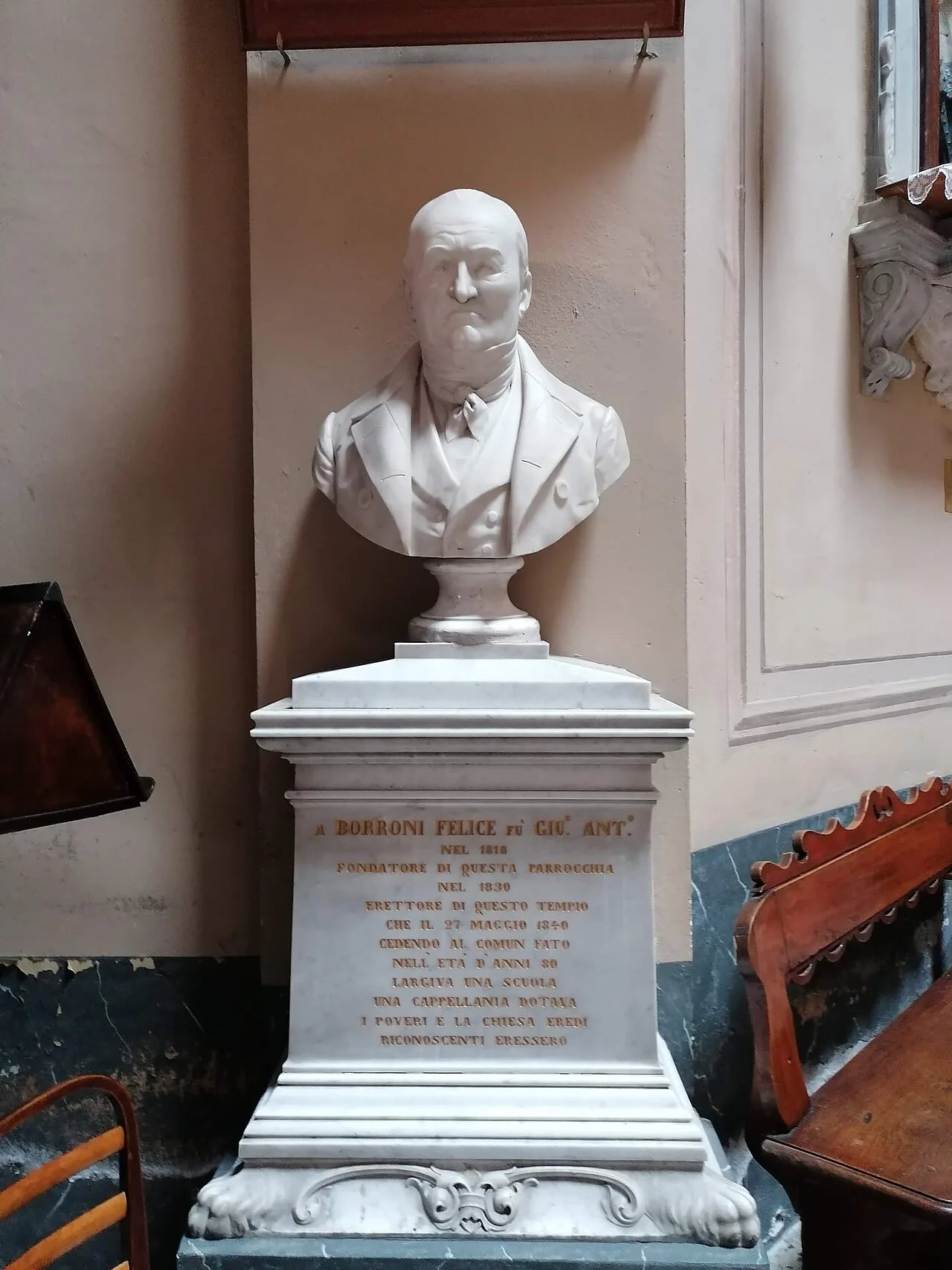 Portrait of Felice Borroni (1761–1840) – memorial page