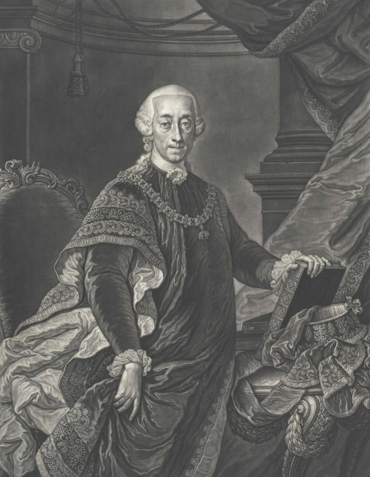 Porträt von Ferdinand Bonaventura II. von Harrach (1708–1778) – Gedenkseite