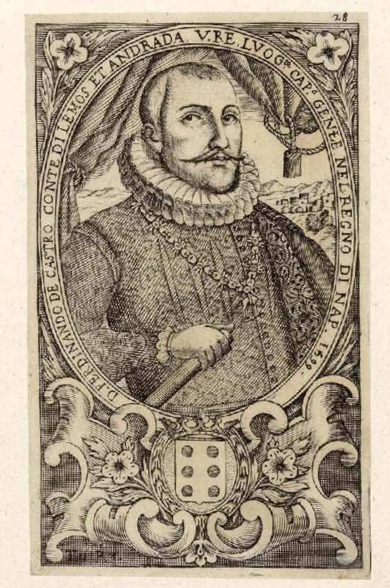 Porträt von Fernando Ruiz de Castro Andrade y Portugal (1548–1601) – Gedenkseite