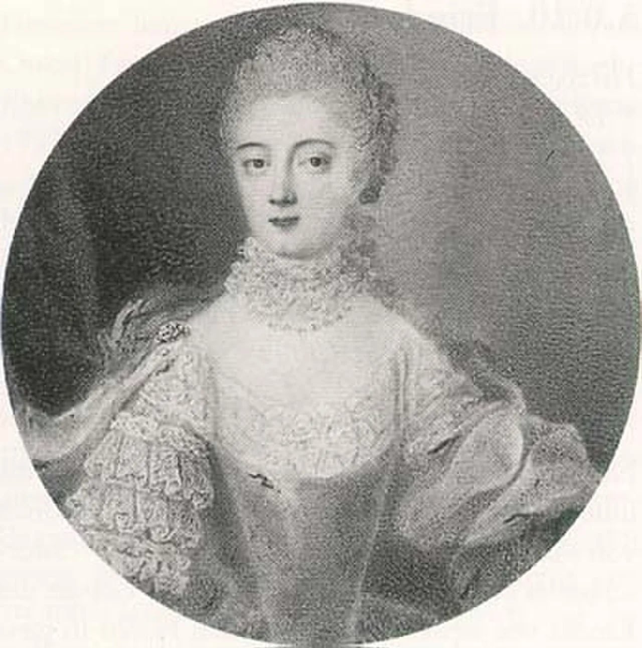 Porträt von Duchess Auguste Elisabeth of Württemberg (1734–1787) – Gedenkseite