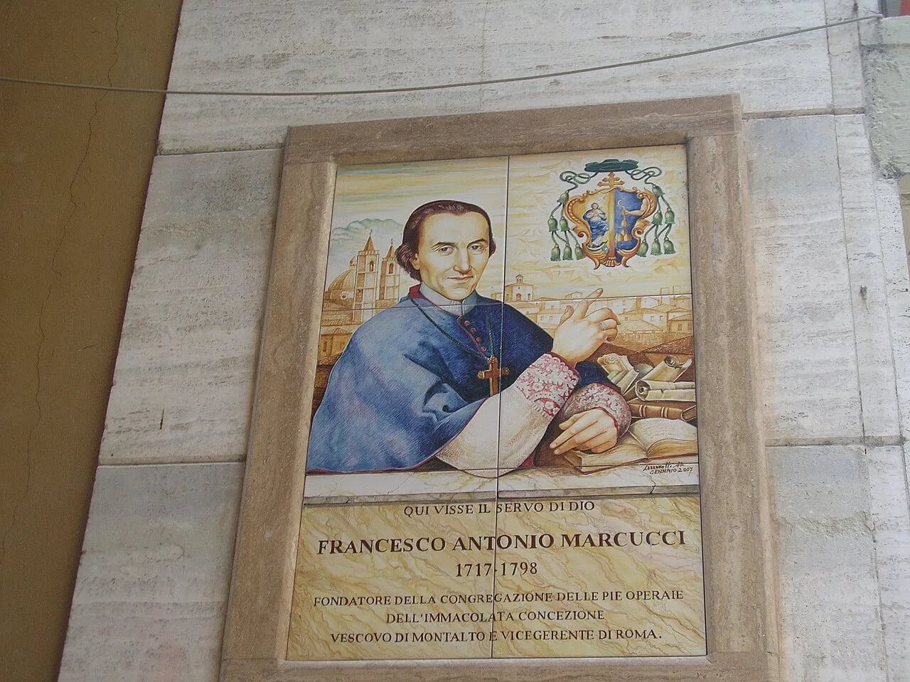 Porträt von Francesco Antonio Marcucci (1717–1798) – Gedenkseite