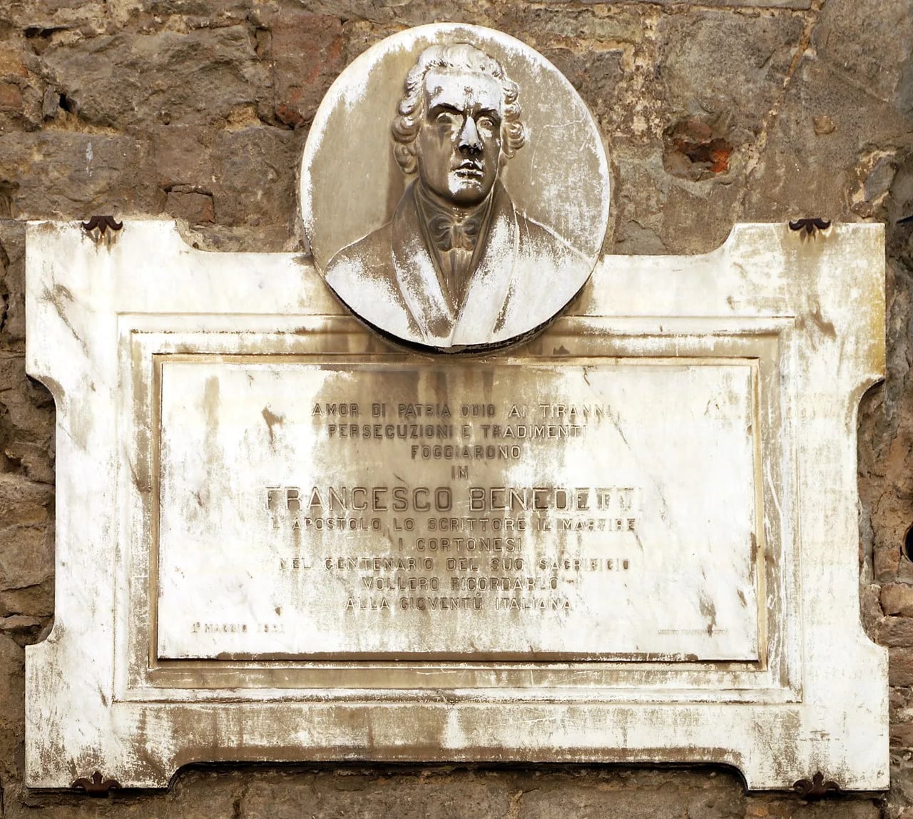Porträt von Francesco Benedetti (1785–1821) – Gedenkseite