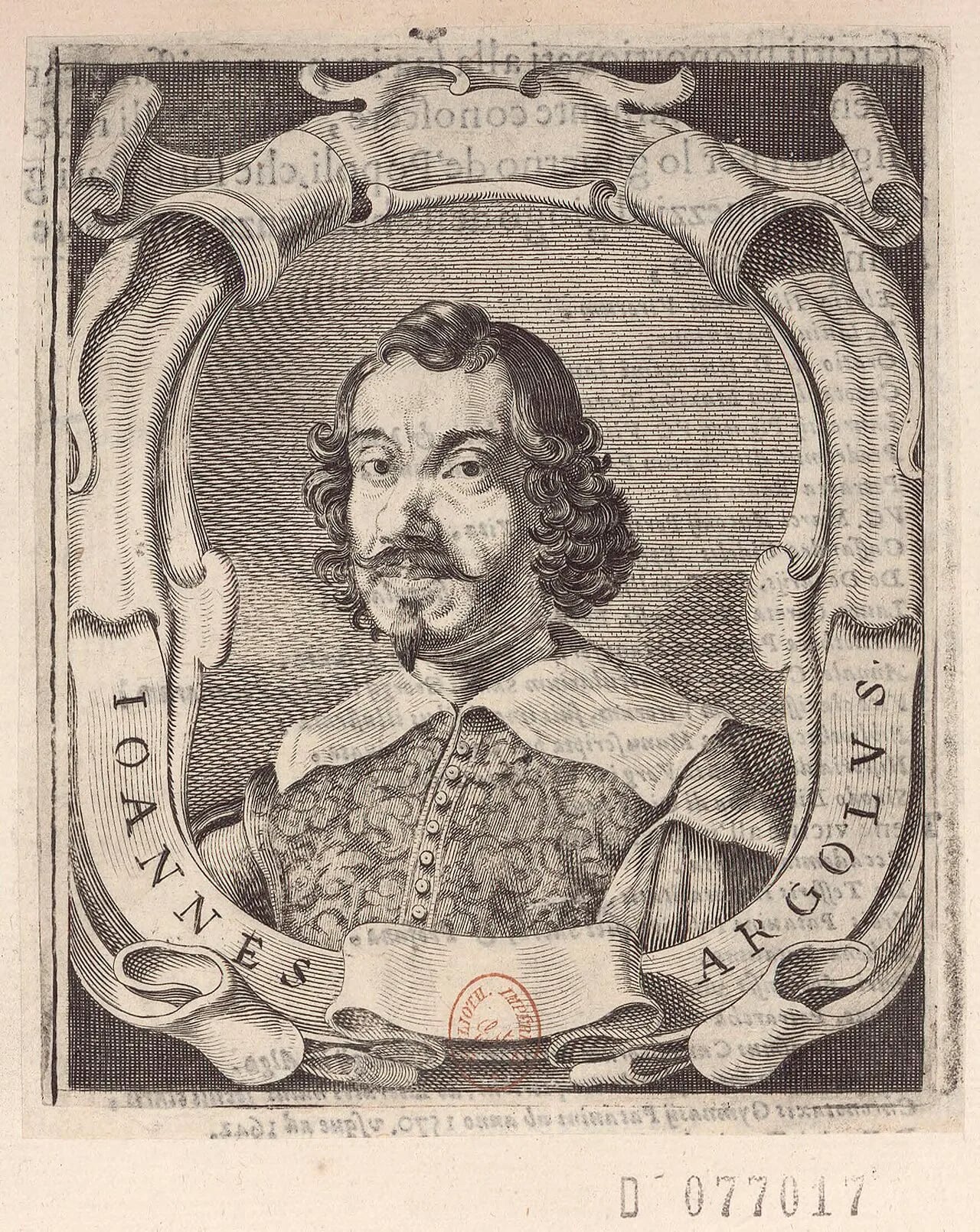 Porträt von Giovanni Argoli (1609–1660) – Gedenkseite